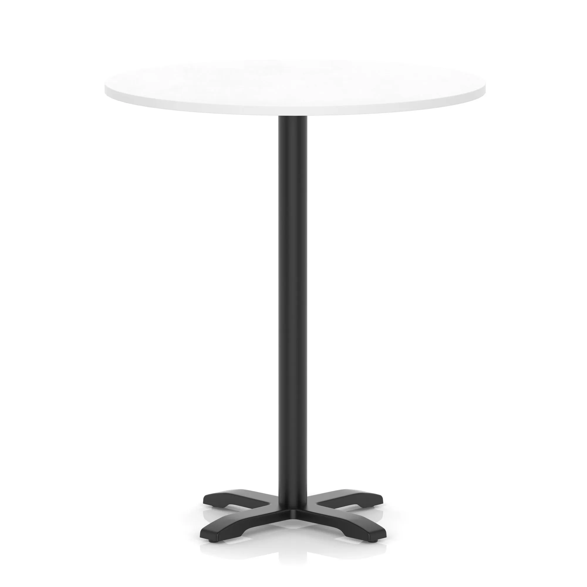 EE - Italia Round Poseur Table With Cross Base Black Leg