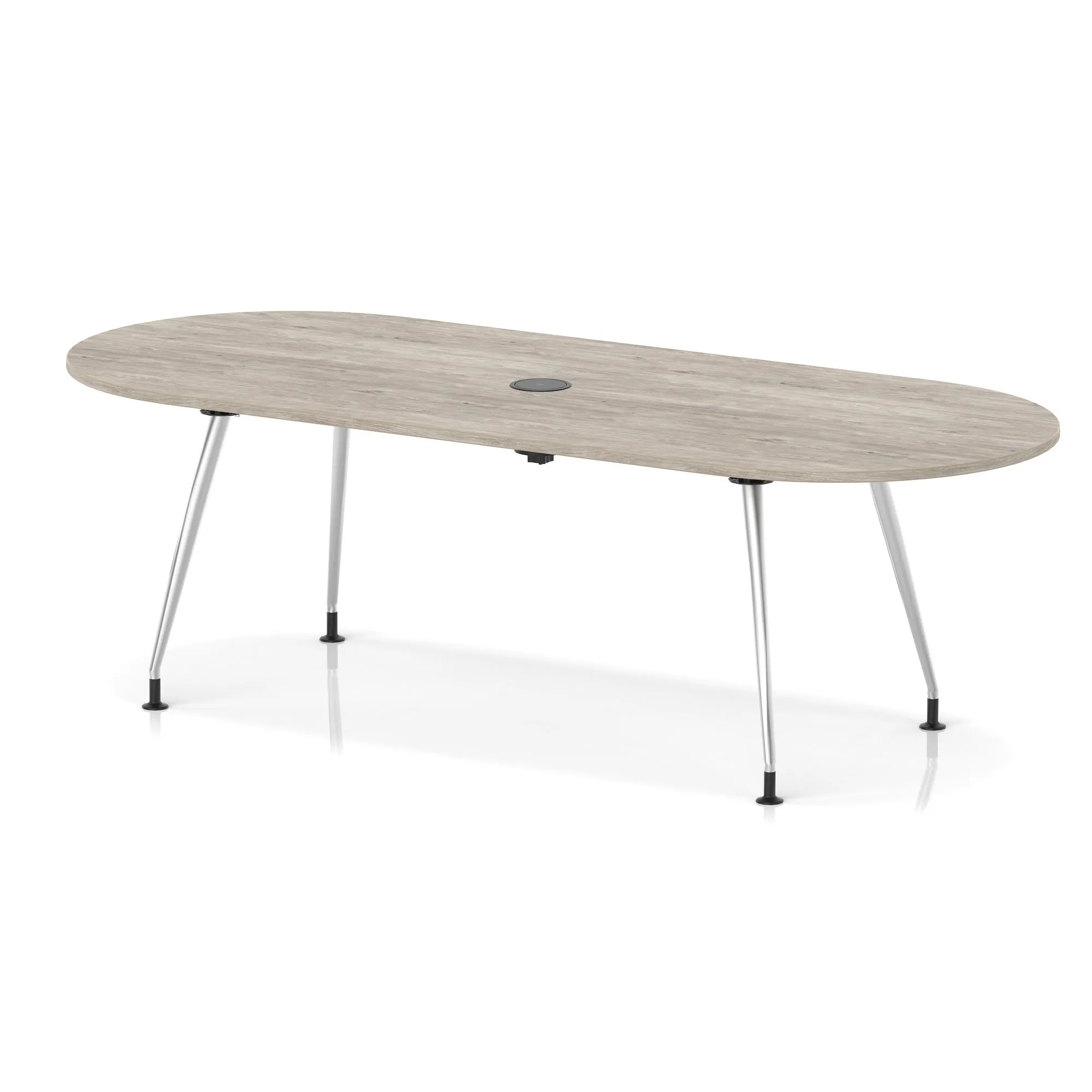 Impulse Volta Boardroom Table With Pop-up Power Module With Silver Leg Frame