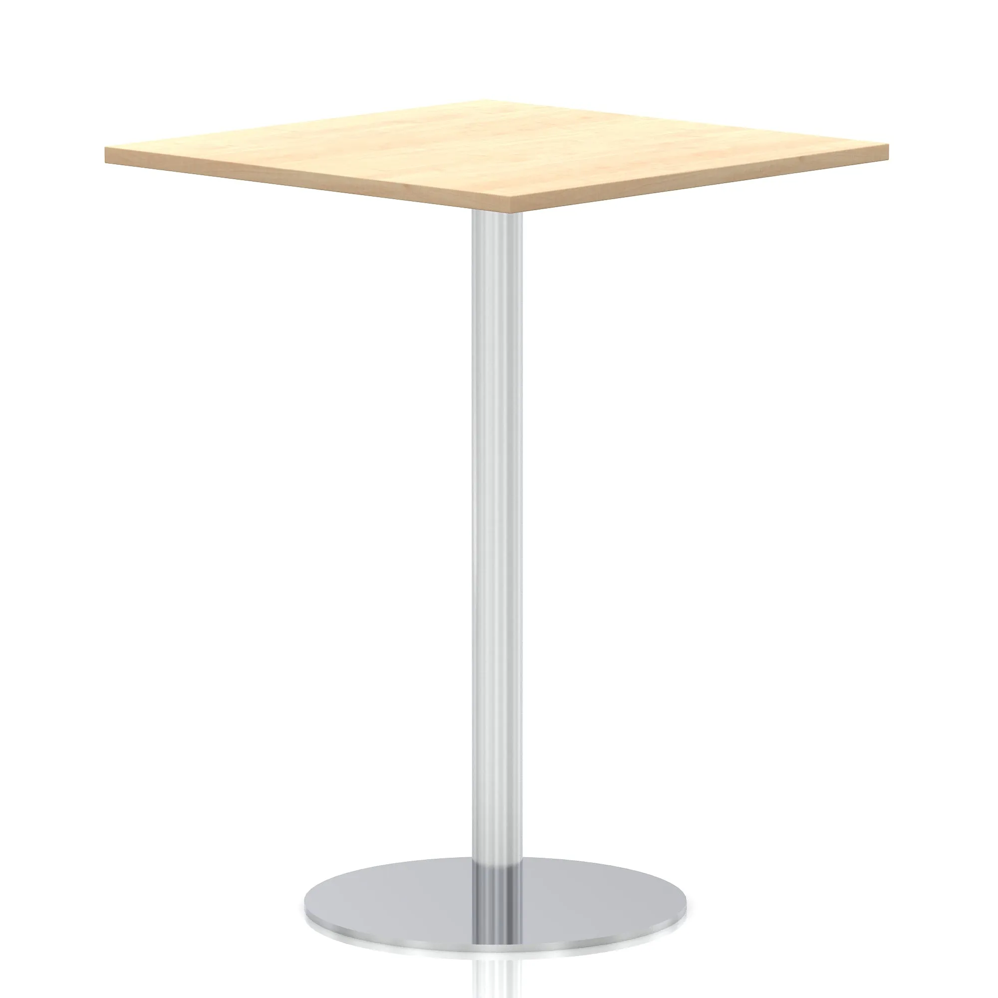 Italia Square Poseur Table Silver Leg
