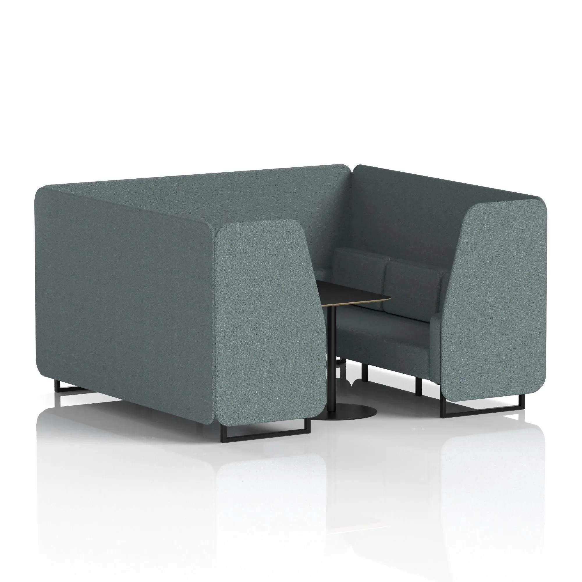 Brixworth Booth With Black Table In Single Tone