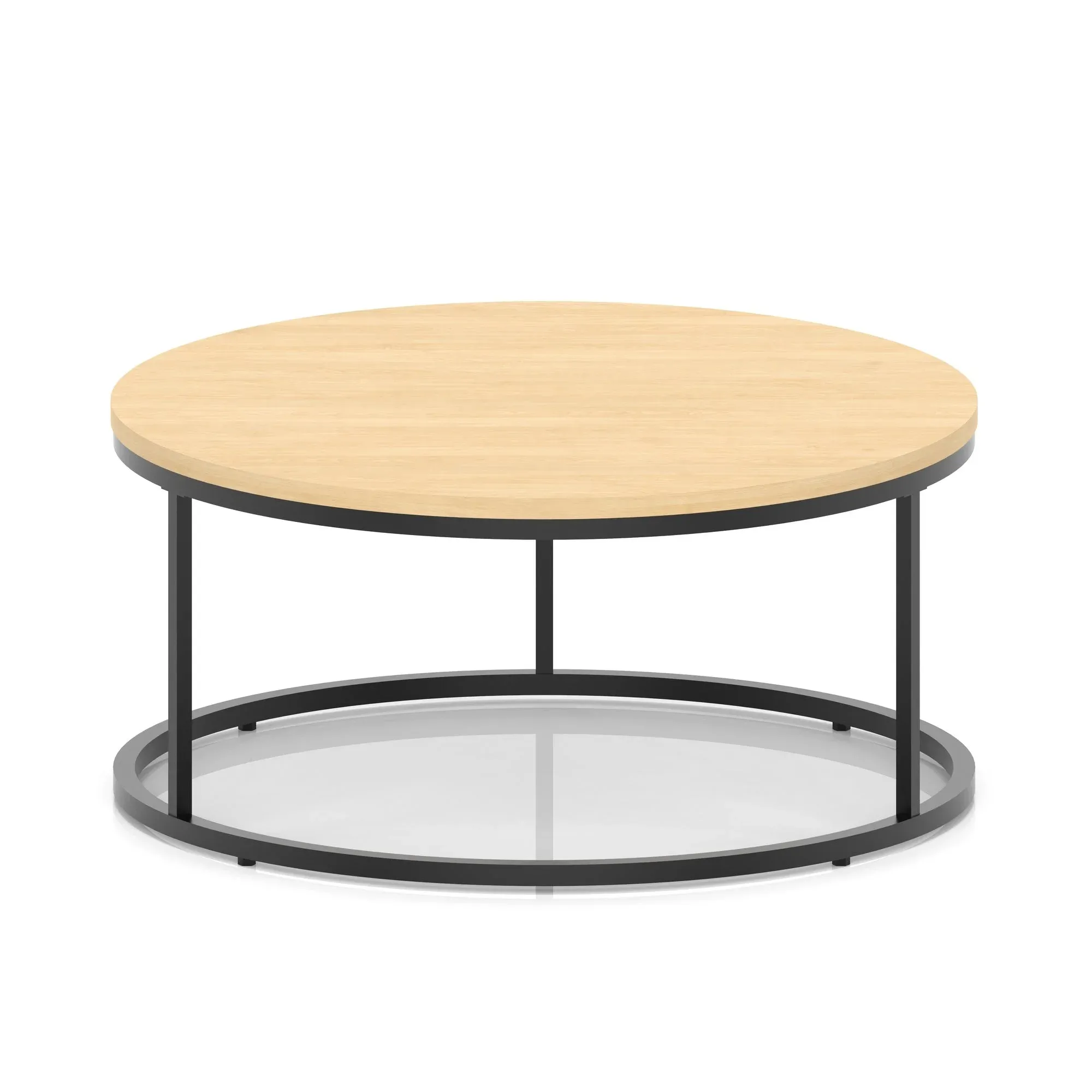 Impulse Round Coffee Table With Metal Frame