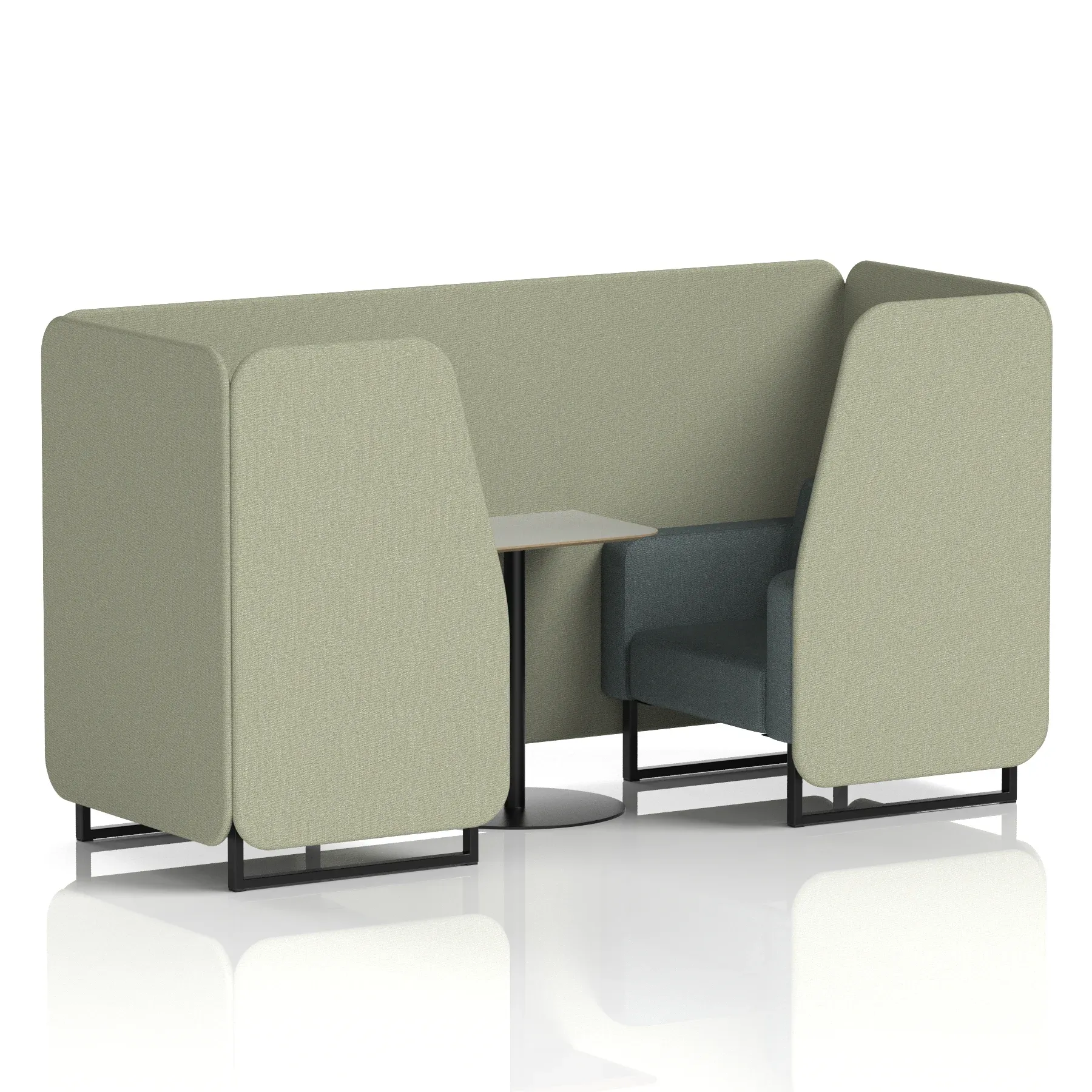 Brixworth Booth With Grey Table In Two Tone
