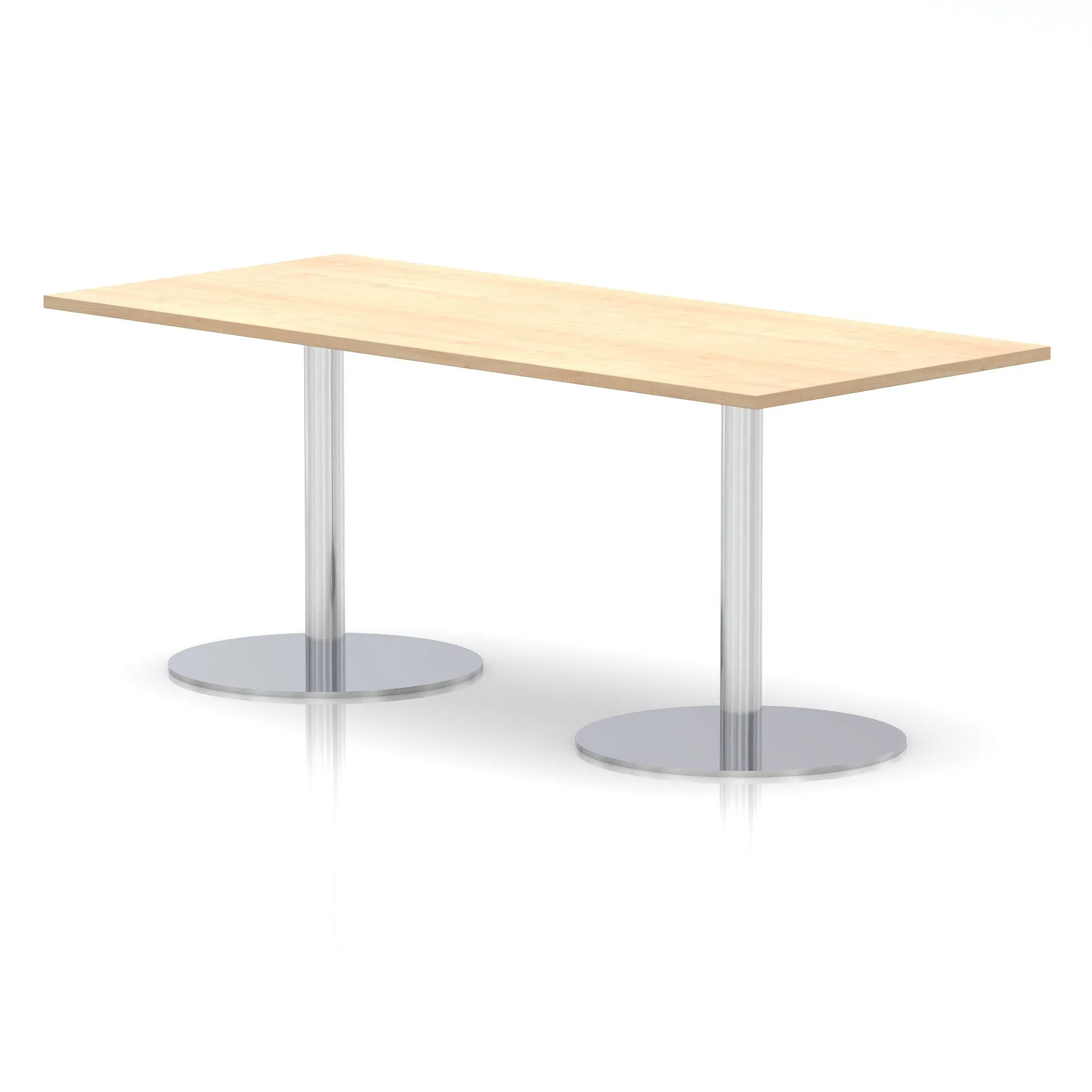 EE - Italia Rectangular Poseur Table Silver Leg