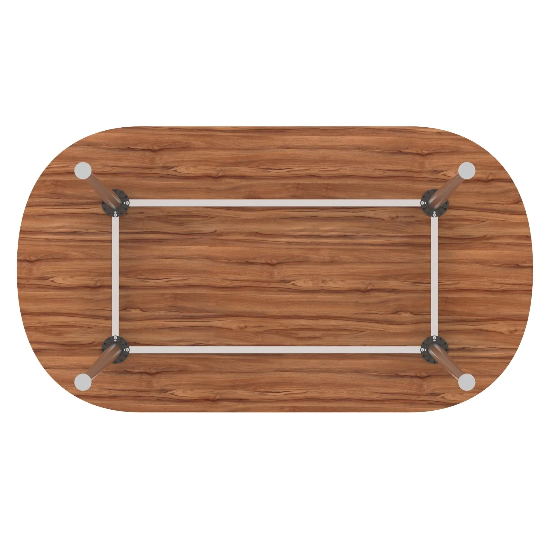 Impulse Boardroom Table With Silver Leg Frame