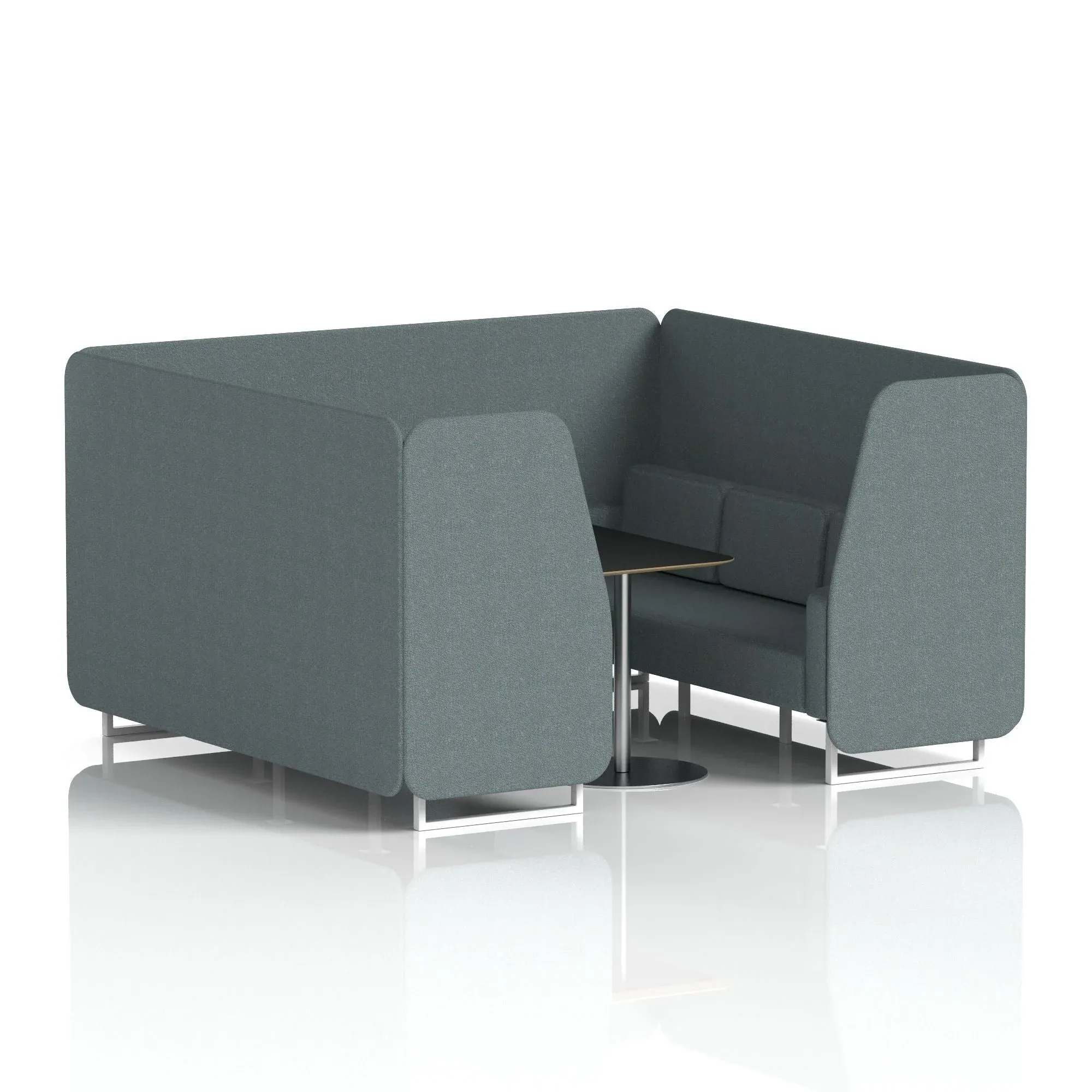 Brixworth Booth With Black Table In Single Tone