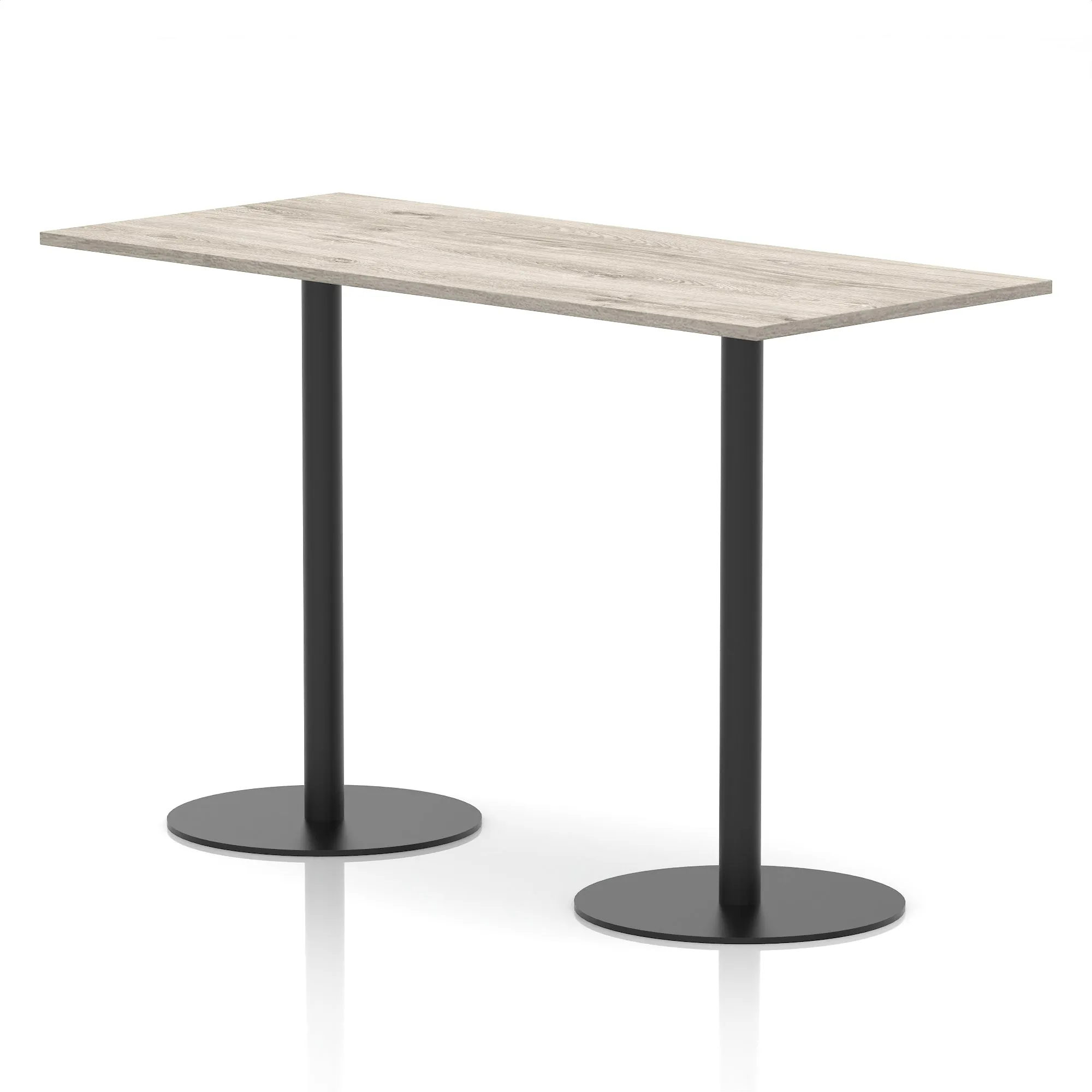 Italia Rectangular Poseur Table Black Leg