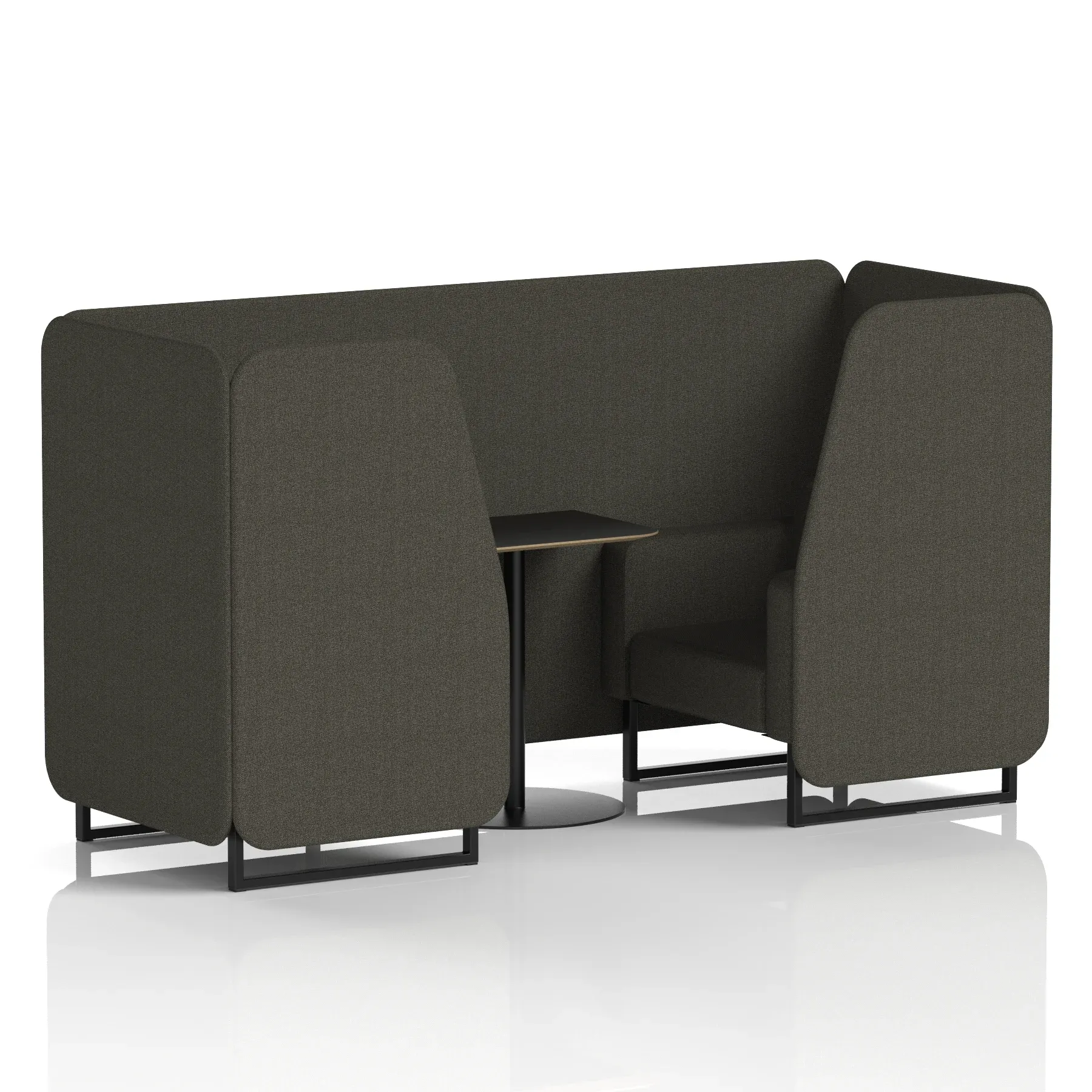 Brixworth Booth With Black Table In Single Tone