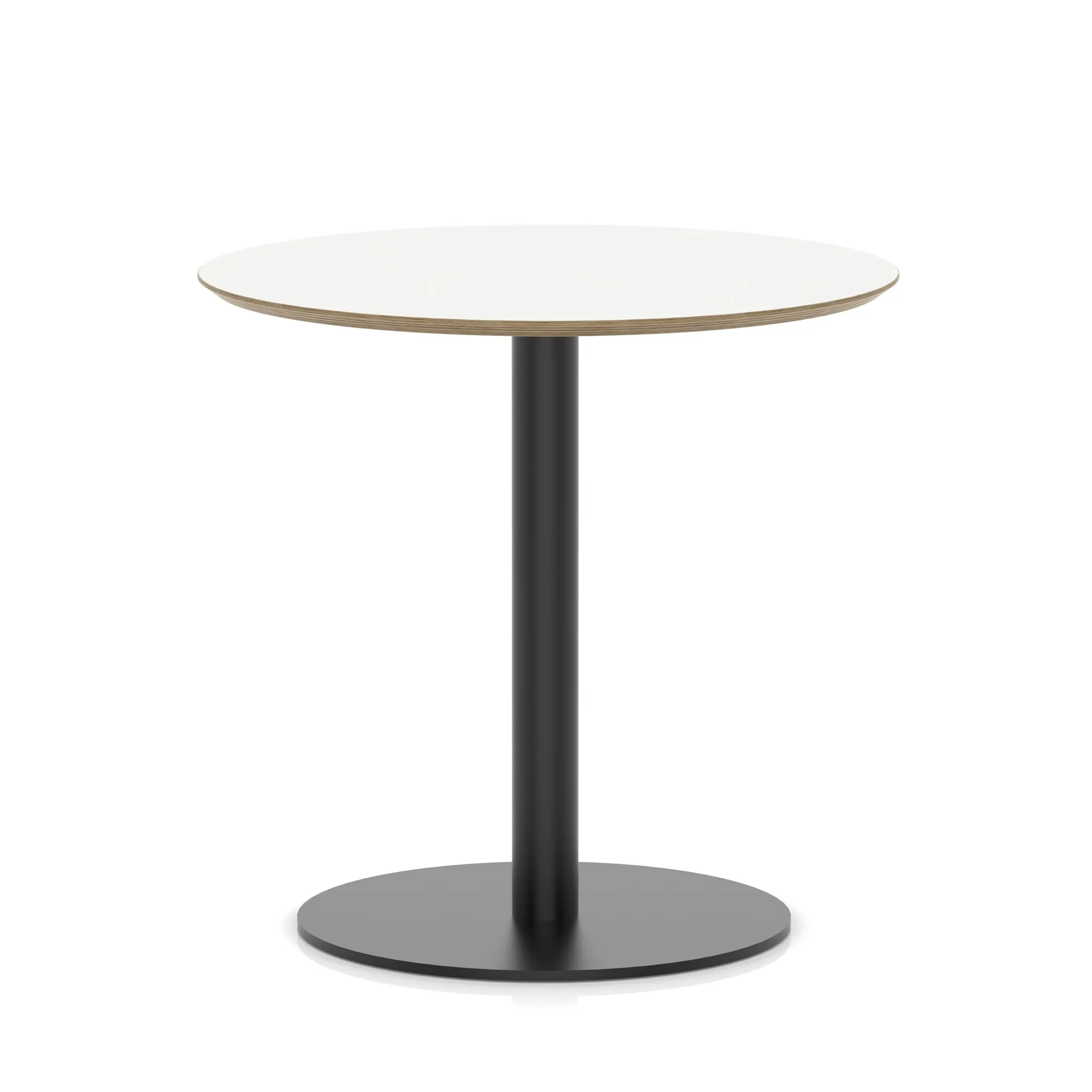 Brixworth Round Coffee Table With Disc Base - Black Leg