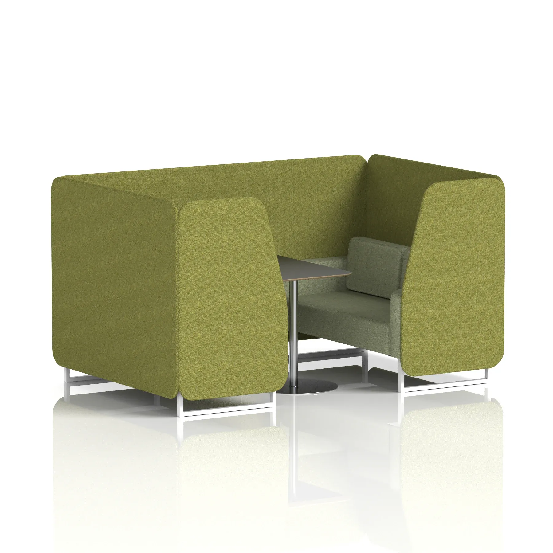 Brixworth Booth With Black Table In Two Tone