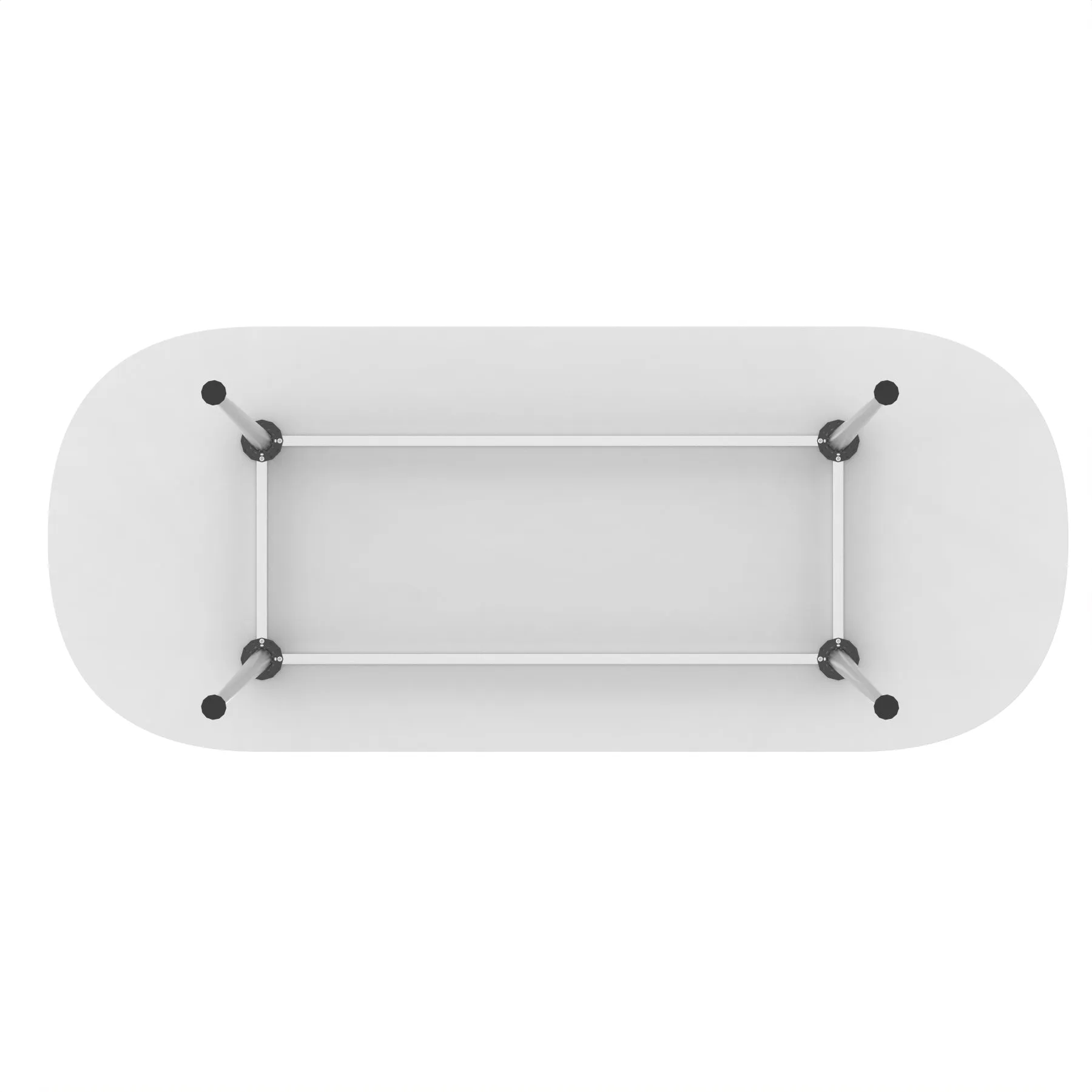 Impulse Boardroom Table With Silver Leg Frame