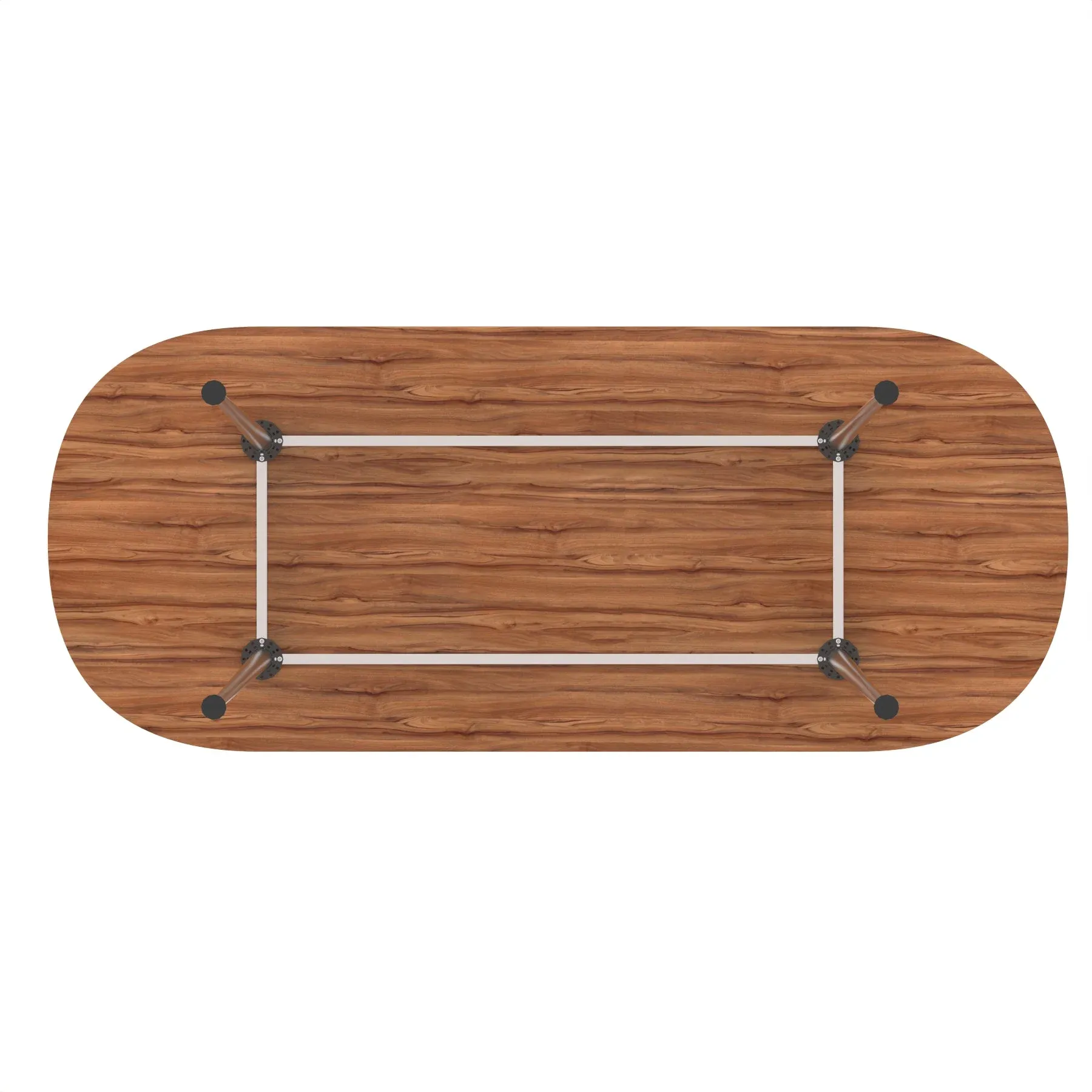 Impulse Boardroom Table With Silver Leg Frame