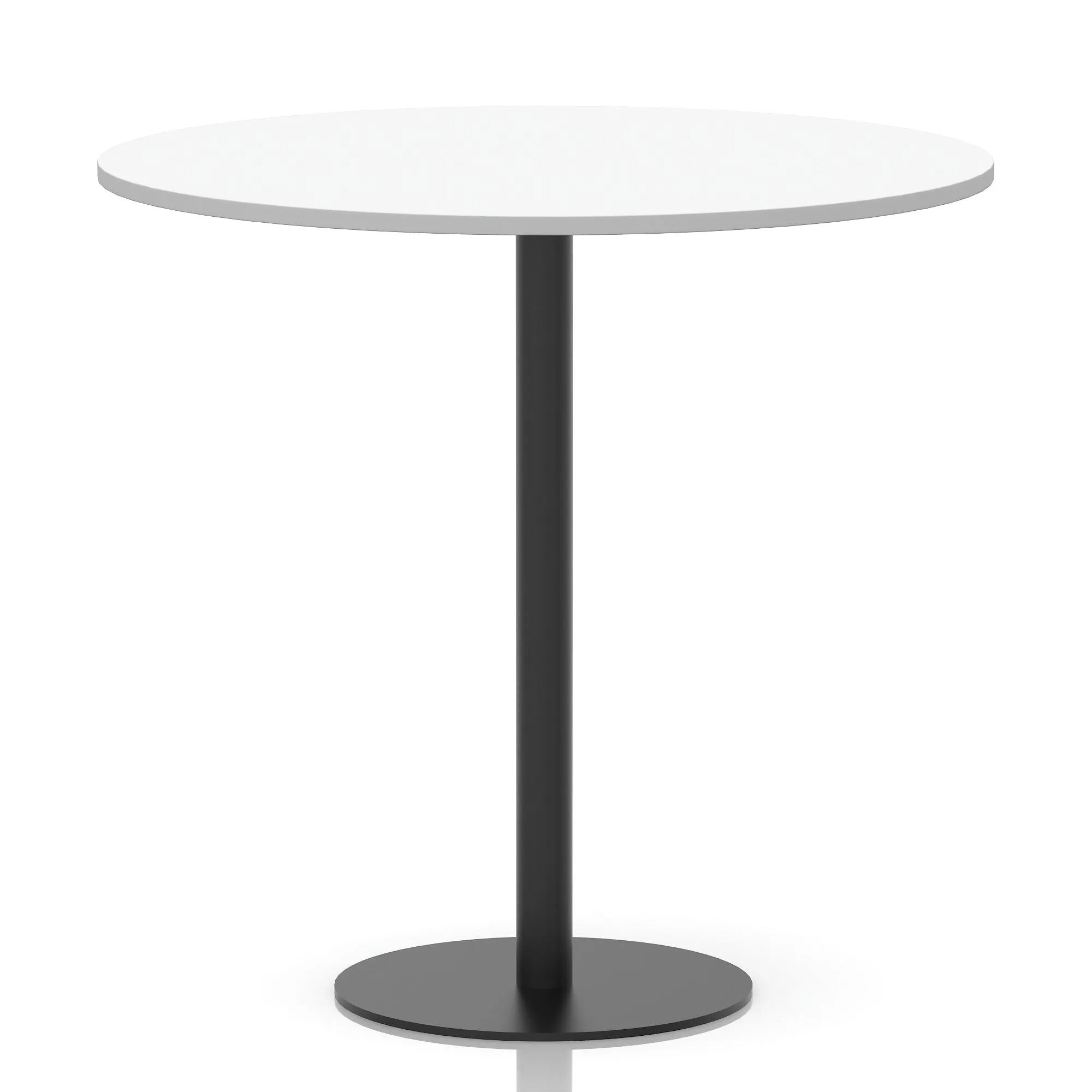 Italia Round Poseur Table Black Leg
