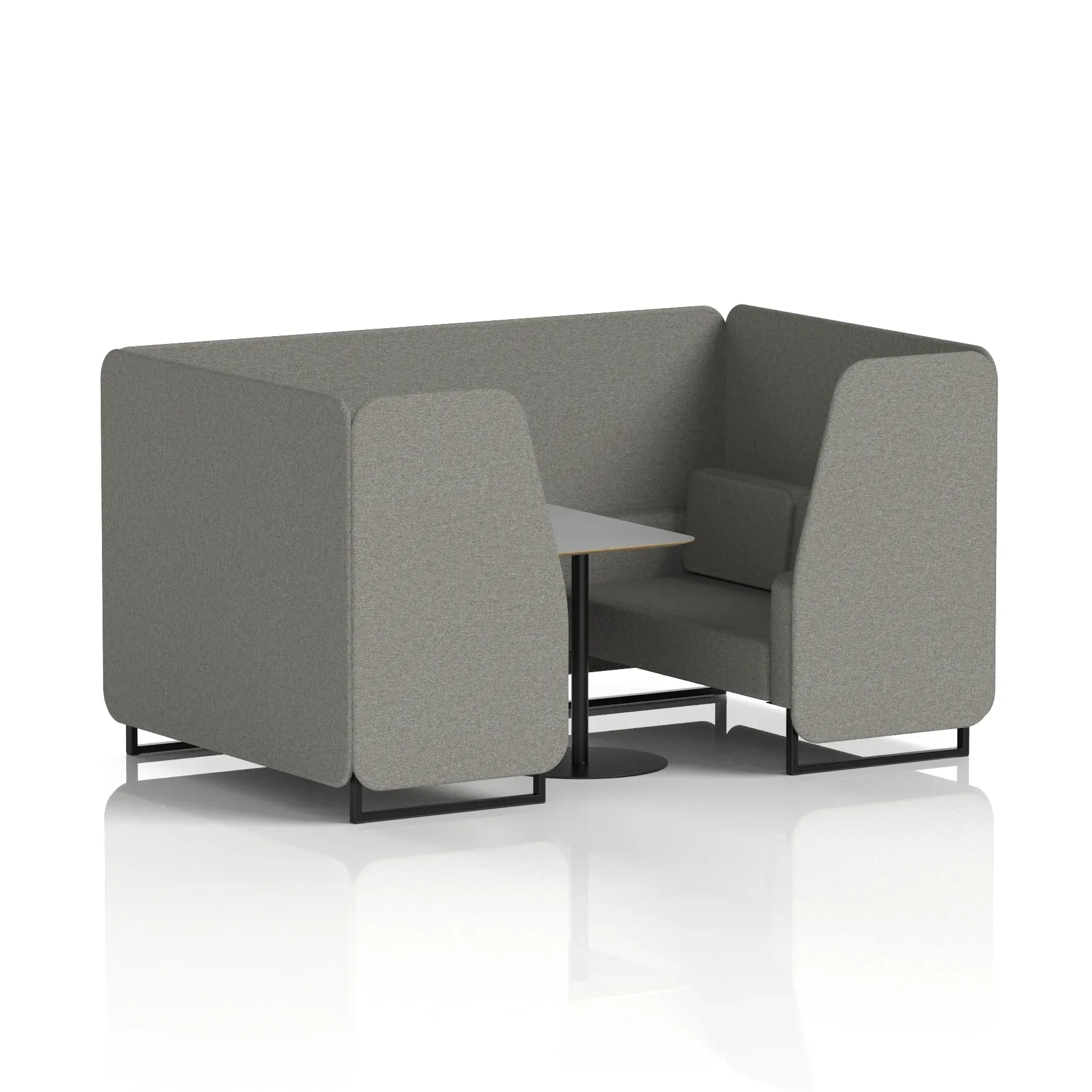 Brixworth Booth With Grey Table In Single Tone