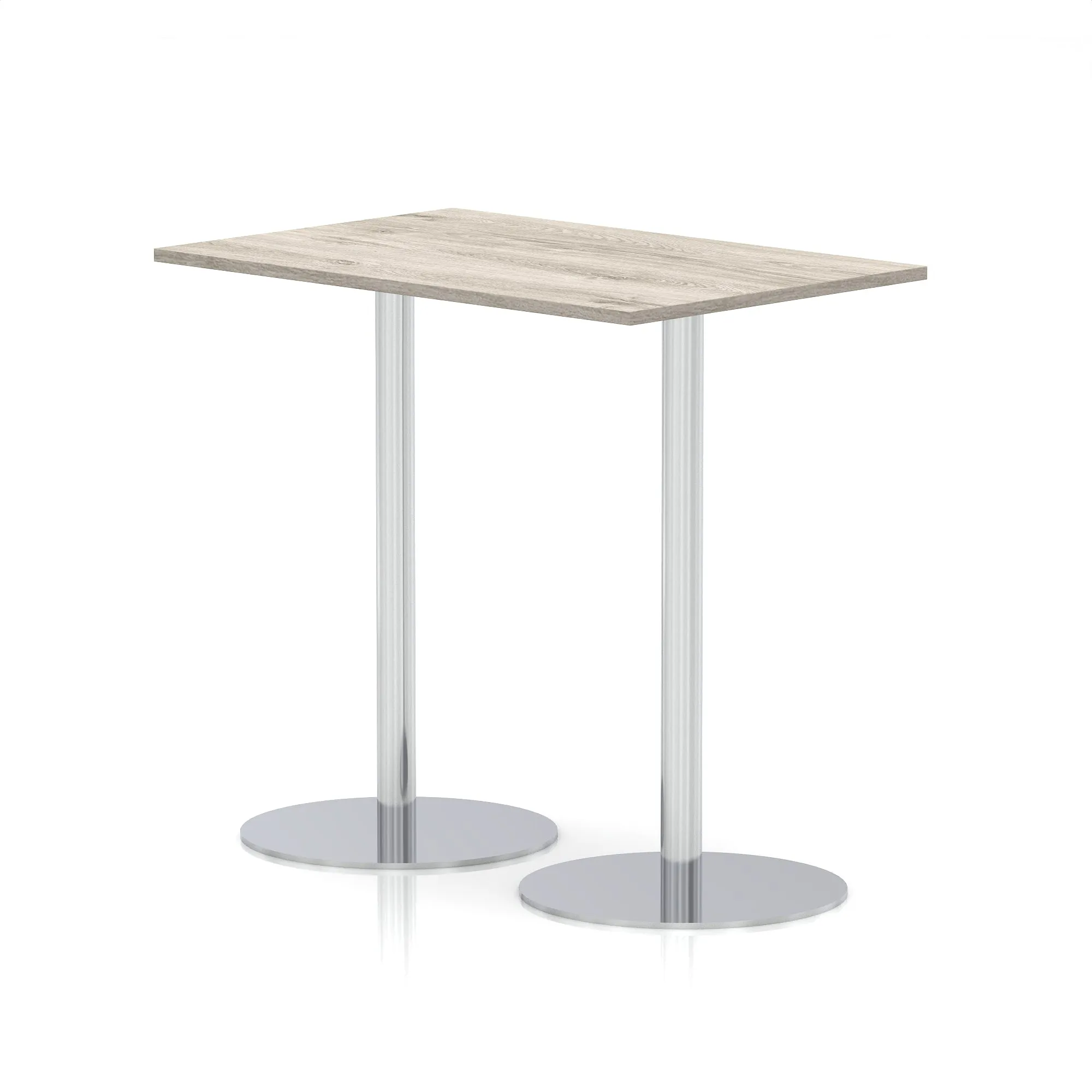 EE - Italia Rectangular Poseur Table Silver Leg