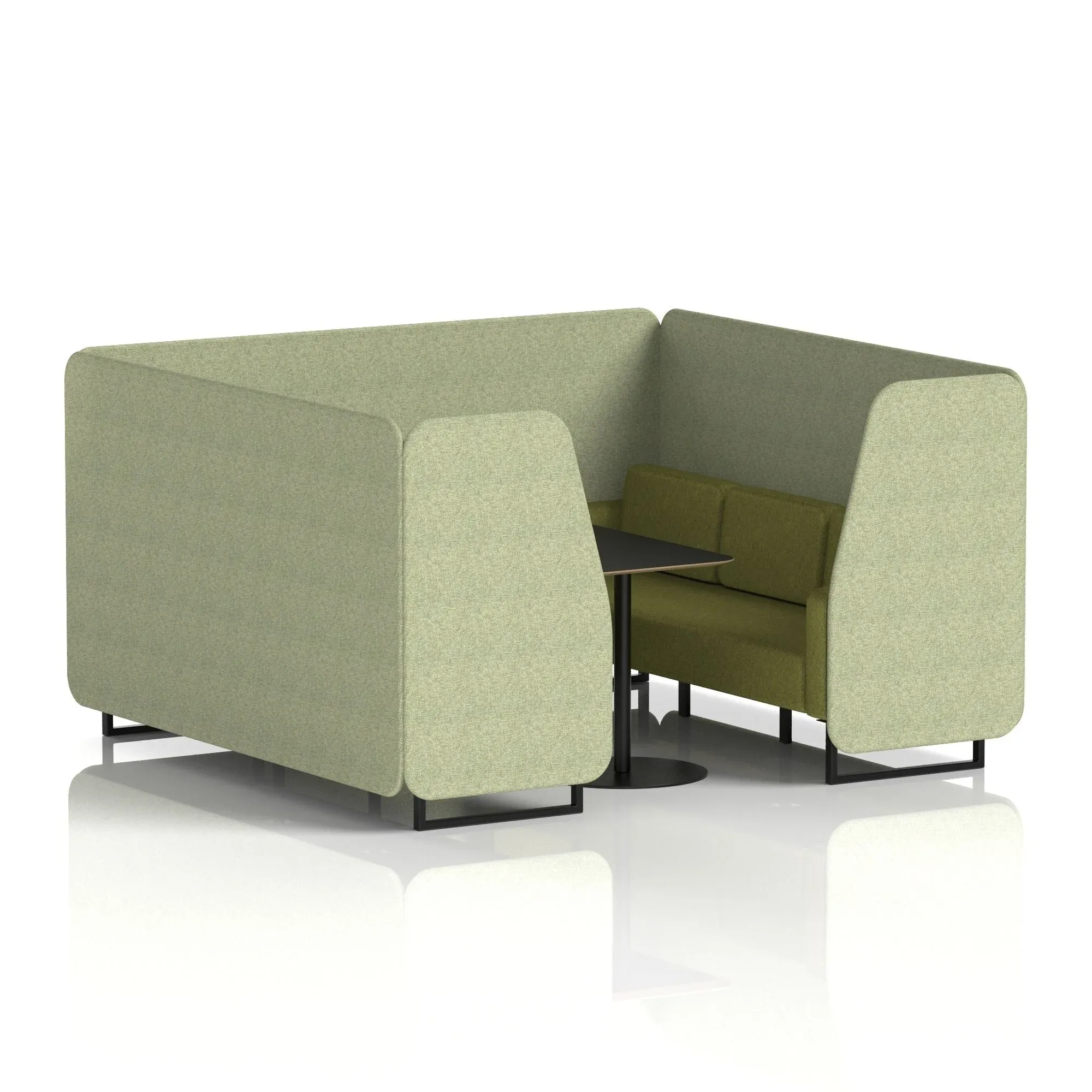 EE - Brixworth Booth With Black Table In Two Tone