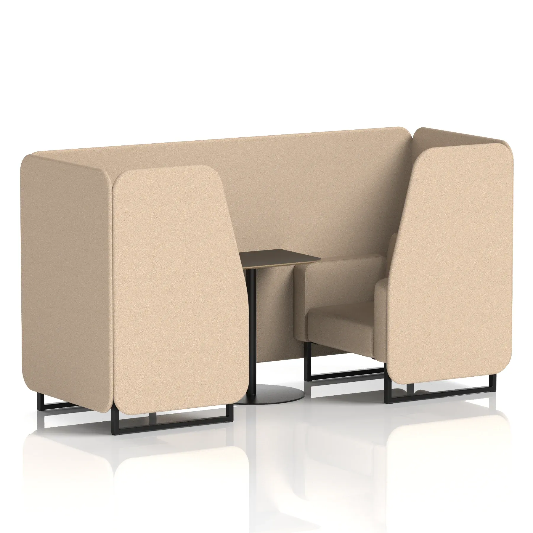 Brixworth Booth With Black Table In Single Tone