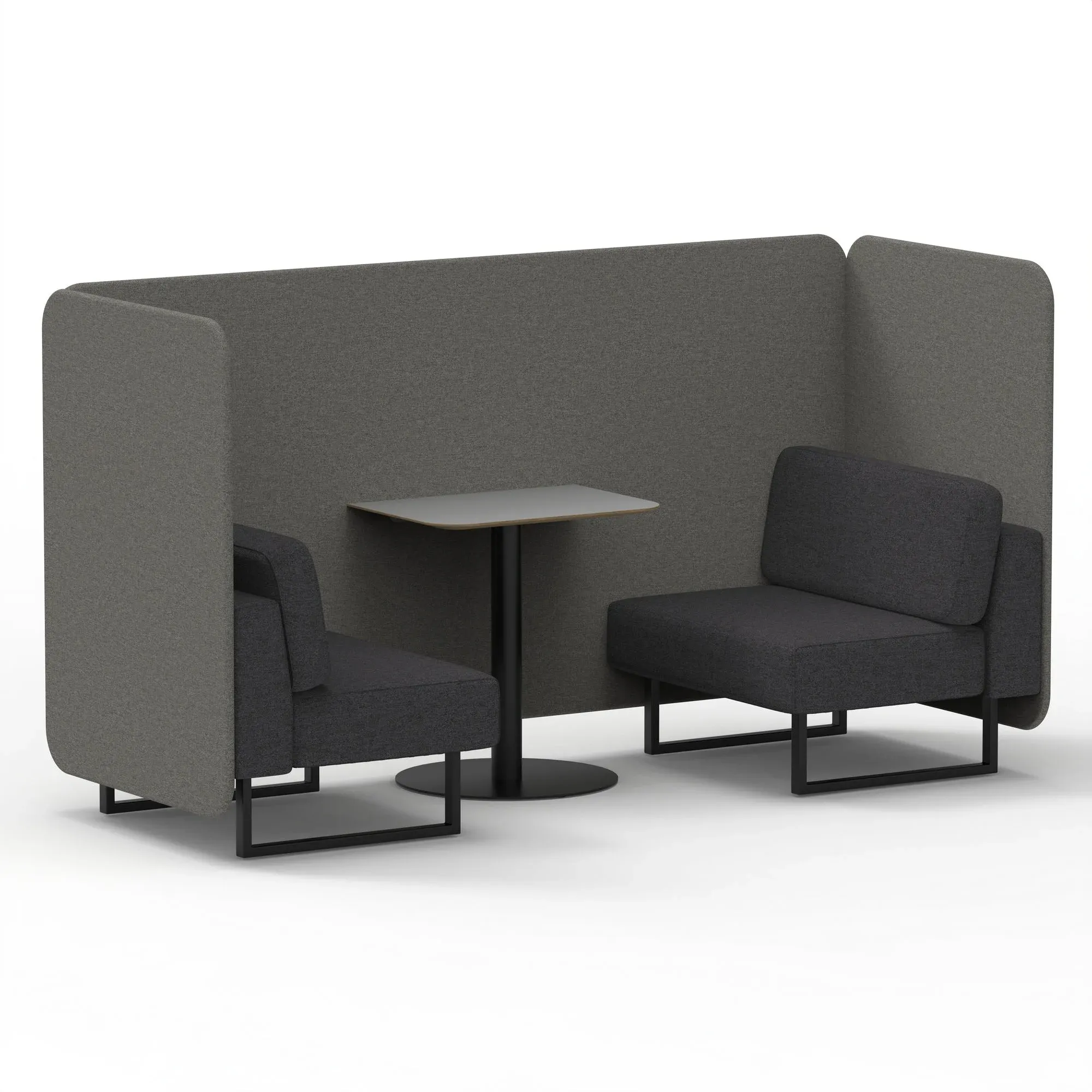 Brixworth Bench Booth With Grey Table In Two Tone