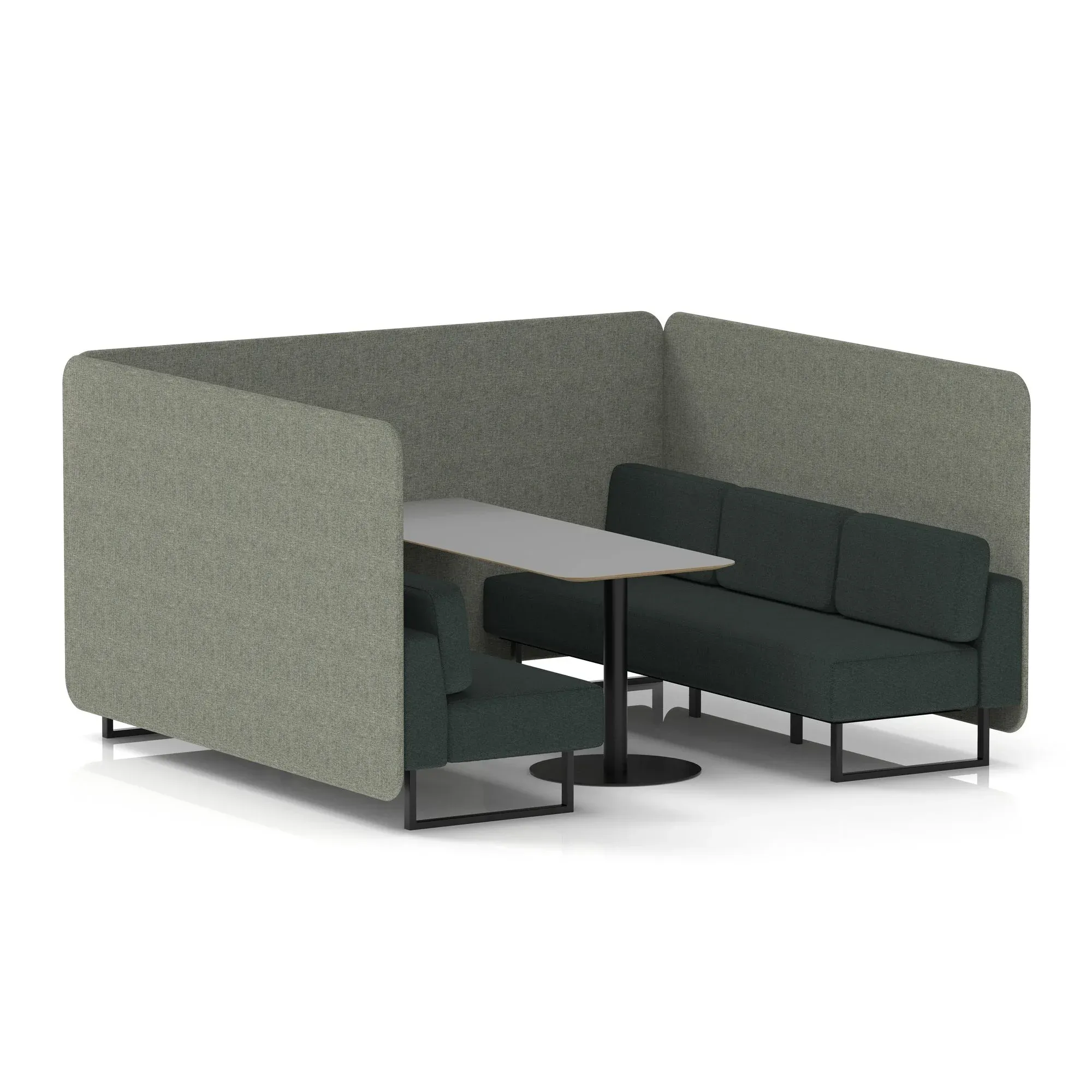 EE - Brixworth Bench Booth With Grey Table In Two Tone