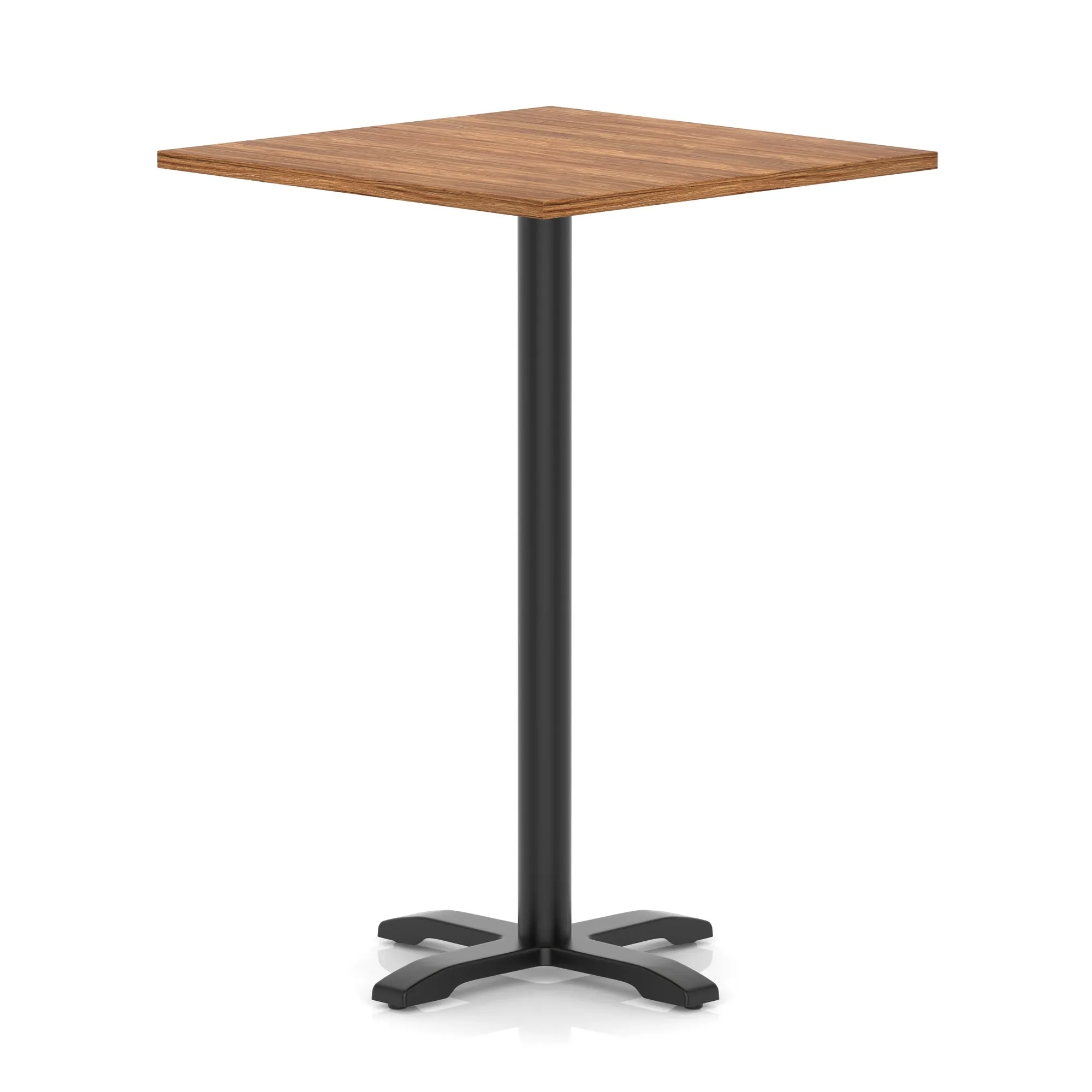 Italia Square Poseur Table With Cross Base Black Leg
