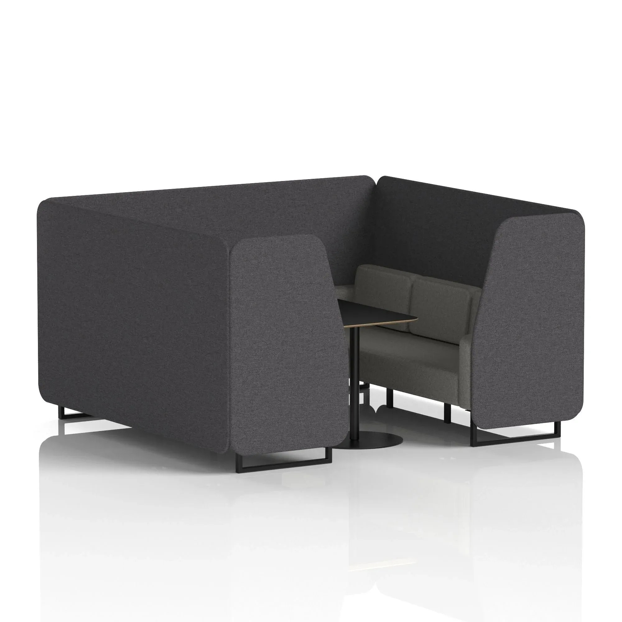 Brixworth Booth With Black Table In Two Tone