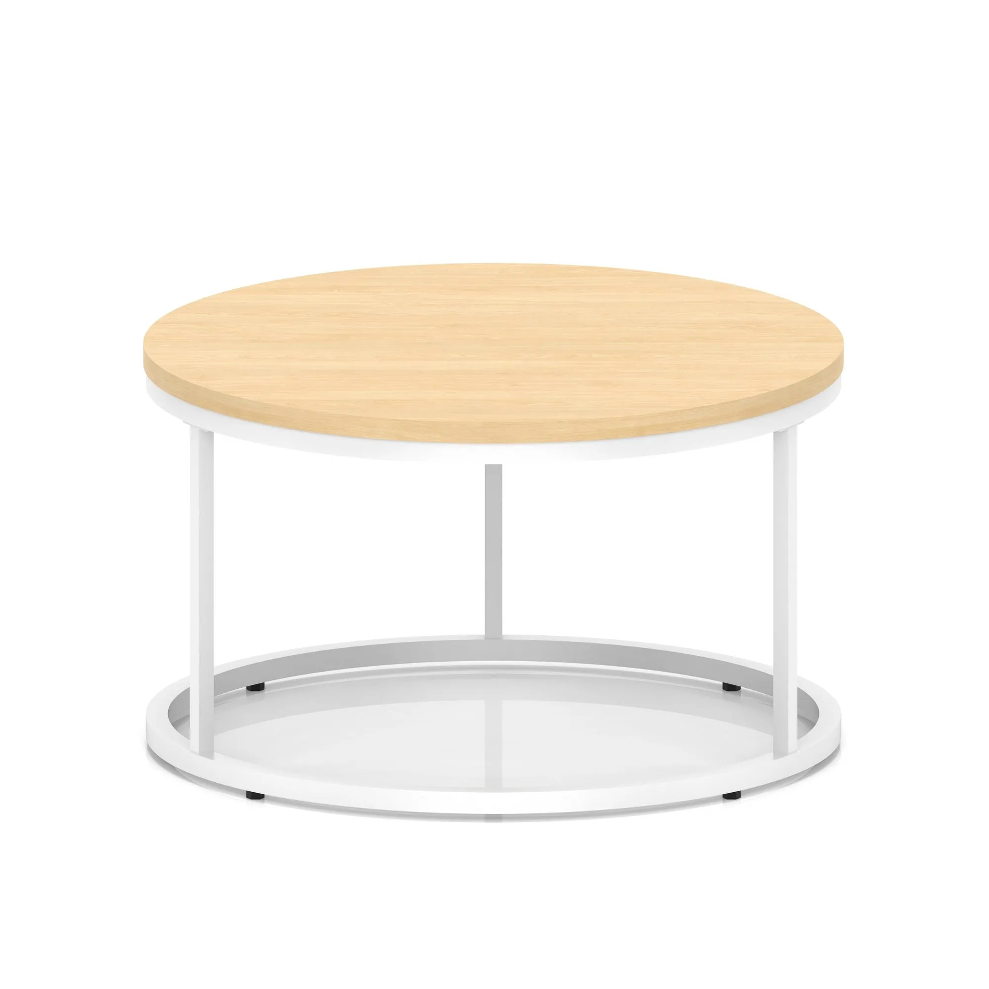 Impulse Round Coffee Table With Metal Frame