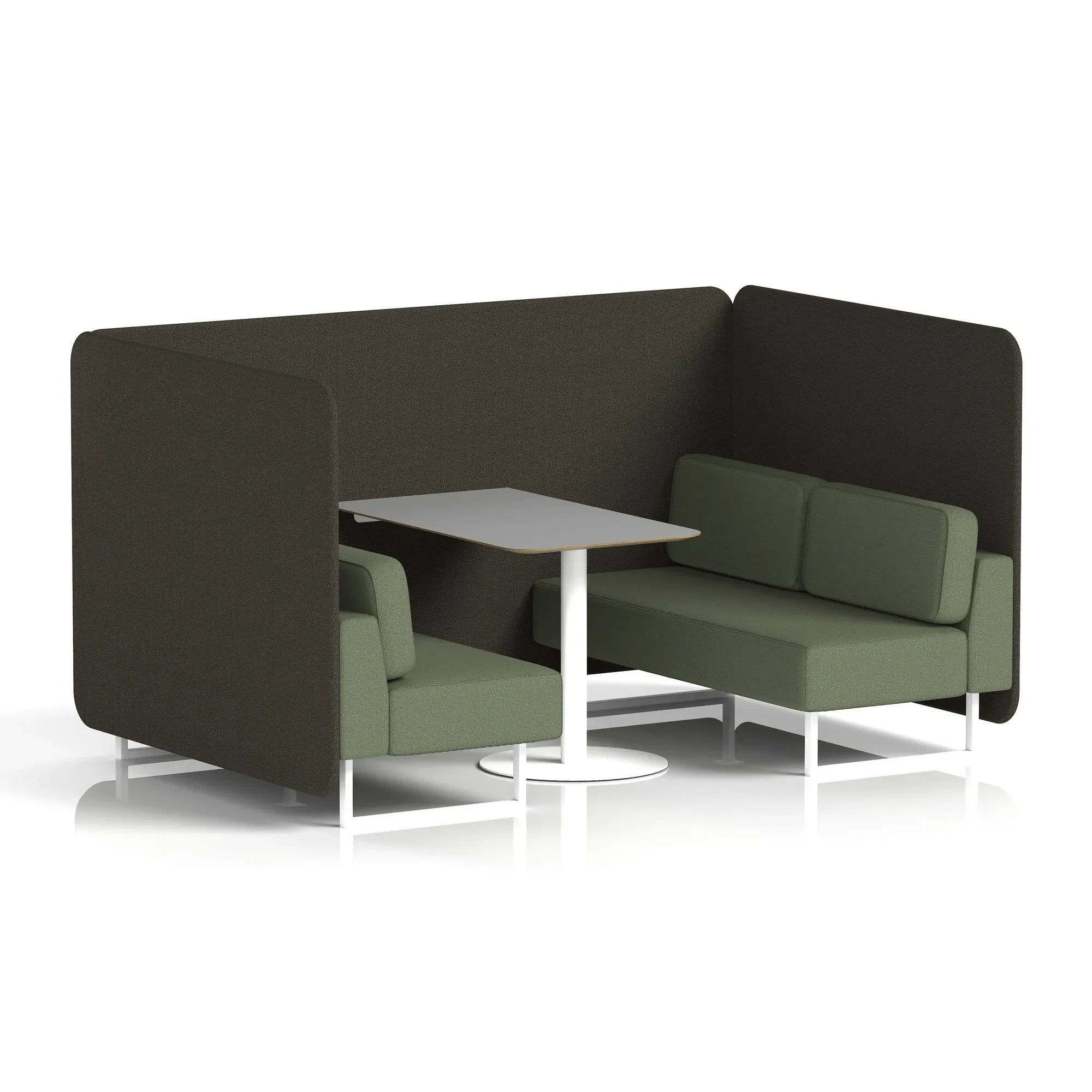 Brixworth Bench Booth With Grey Table In Two Tone