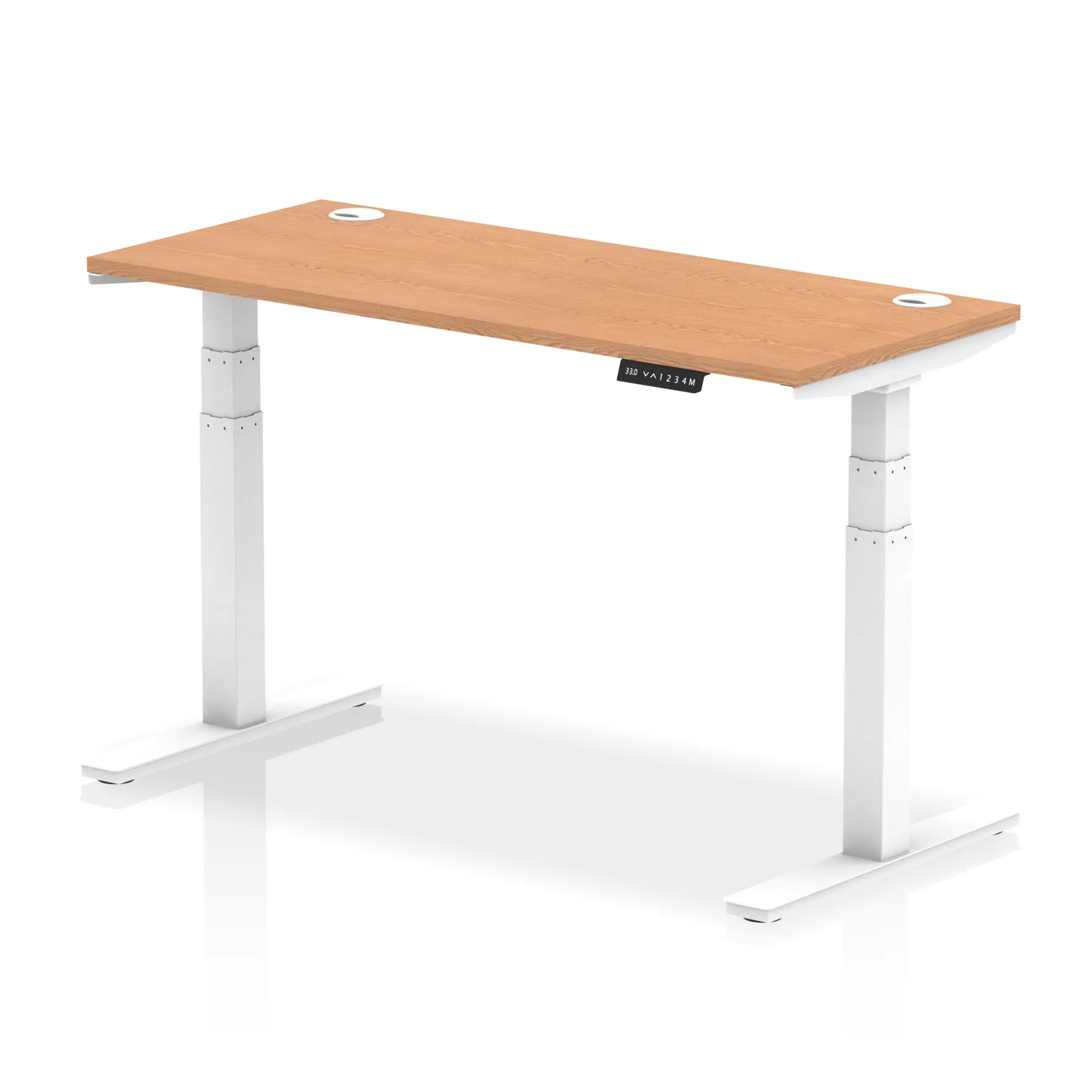 EE - Air Height Adjustable Slimline Desk With Cable Ports