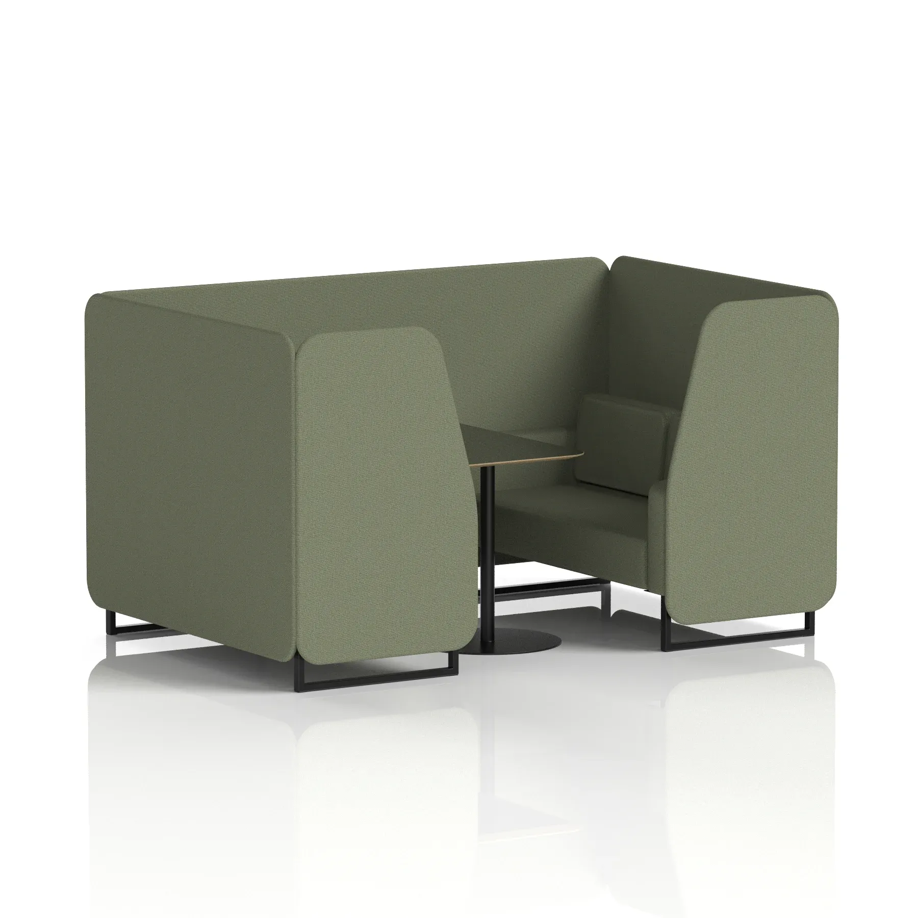 Brixworth Booth With Black Table In Single Tone