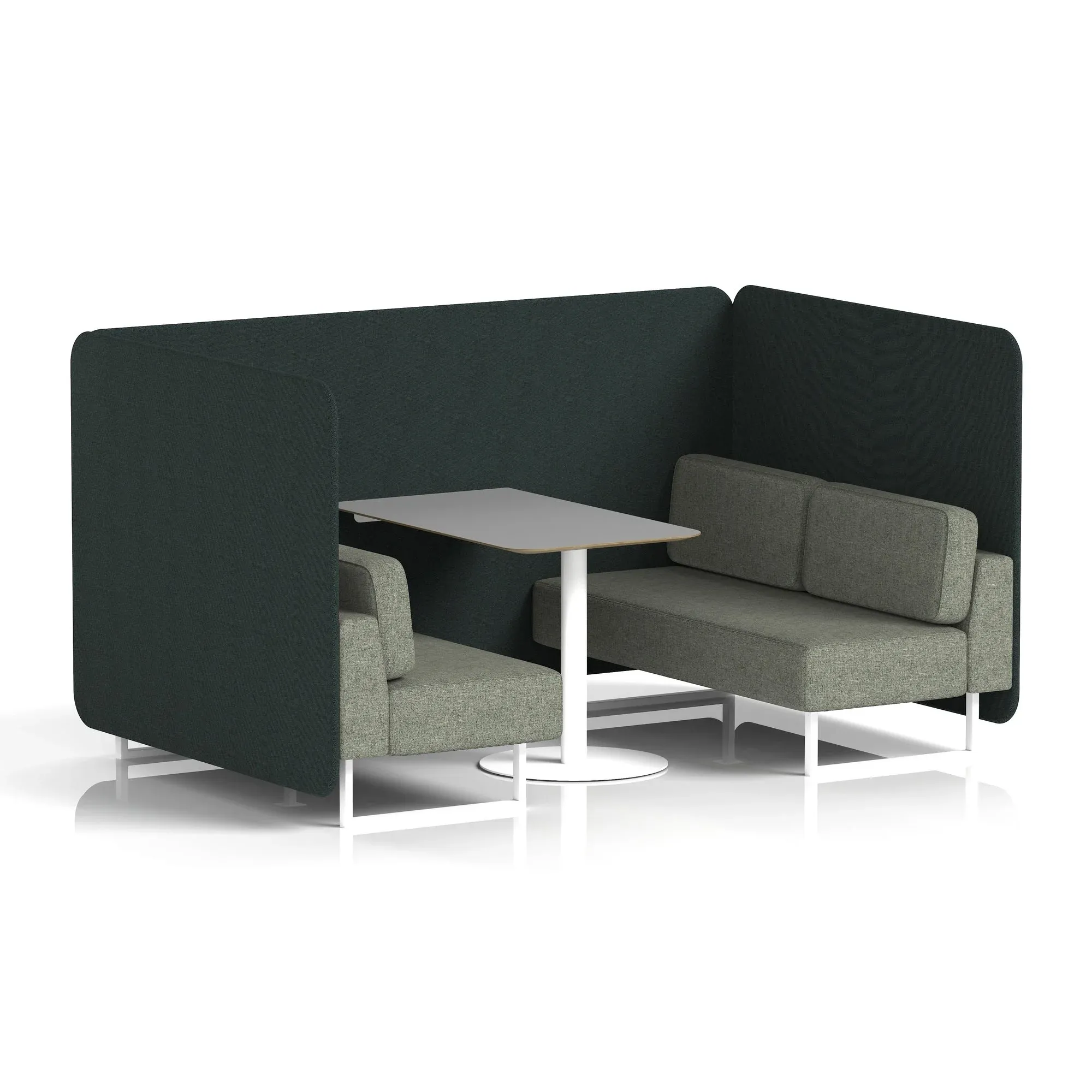 Brixworth Bench Booth With Grey Table In Two Tone