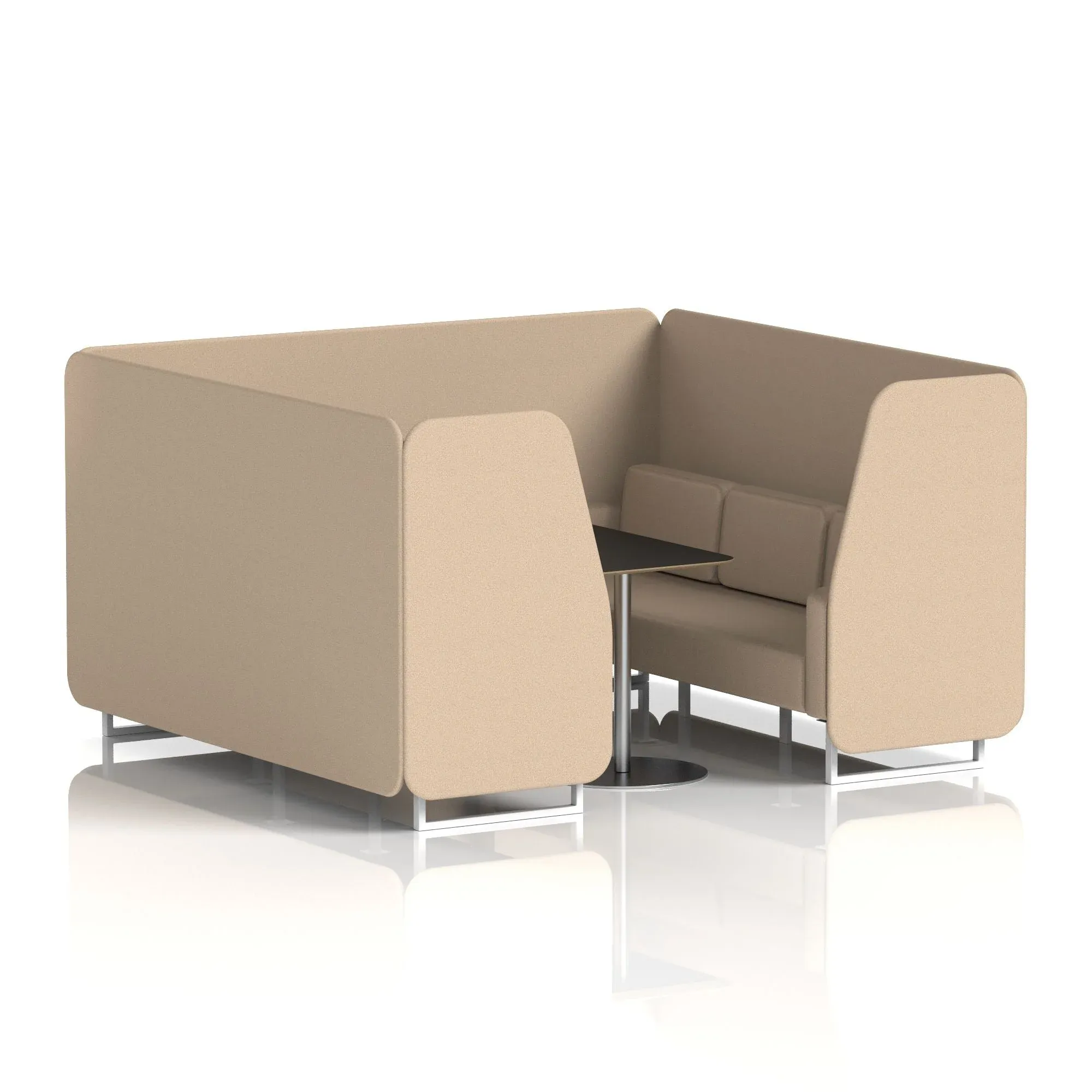 Brixworth Booth With Black Table In Single Tone
