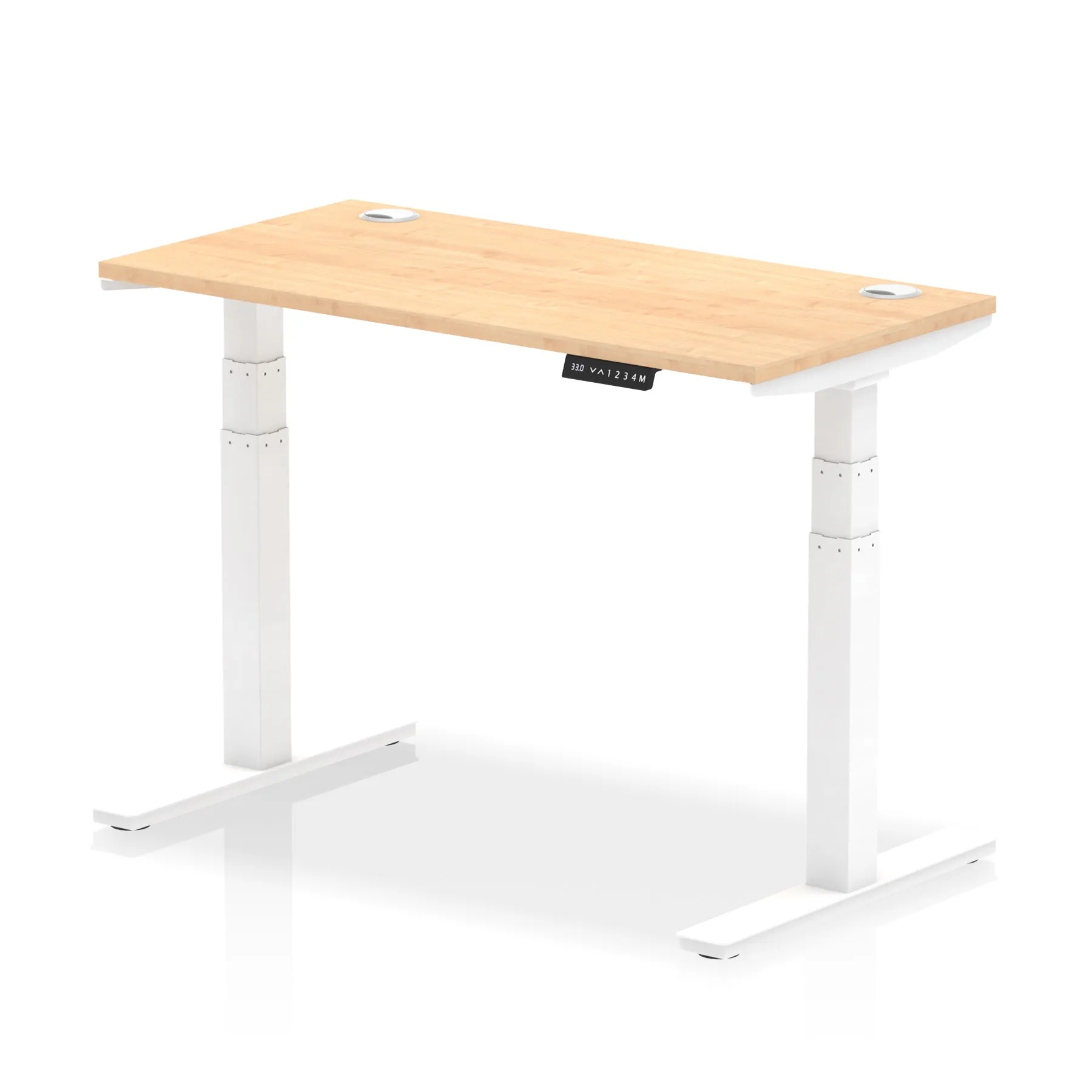 EE - Air Height Adjustable Slimline Desk With Cable Ports