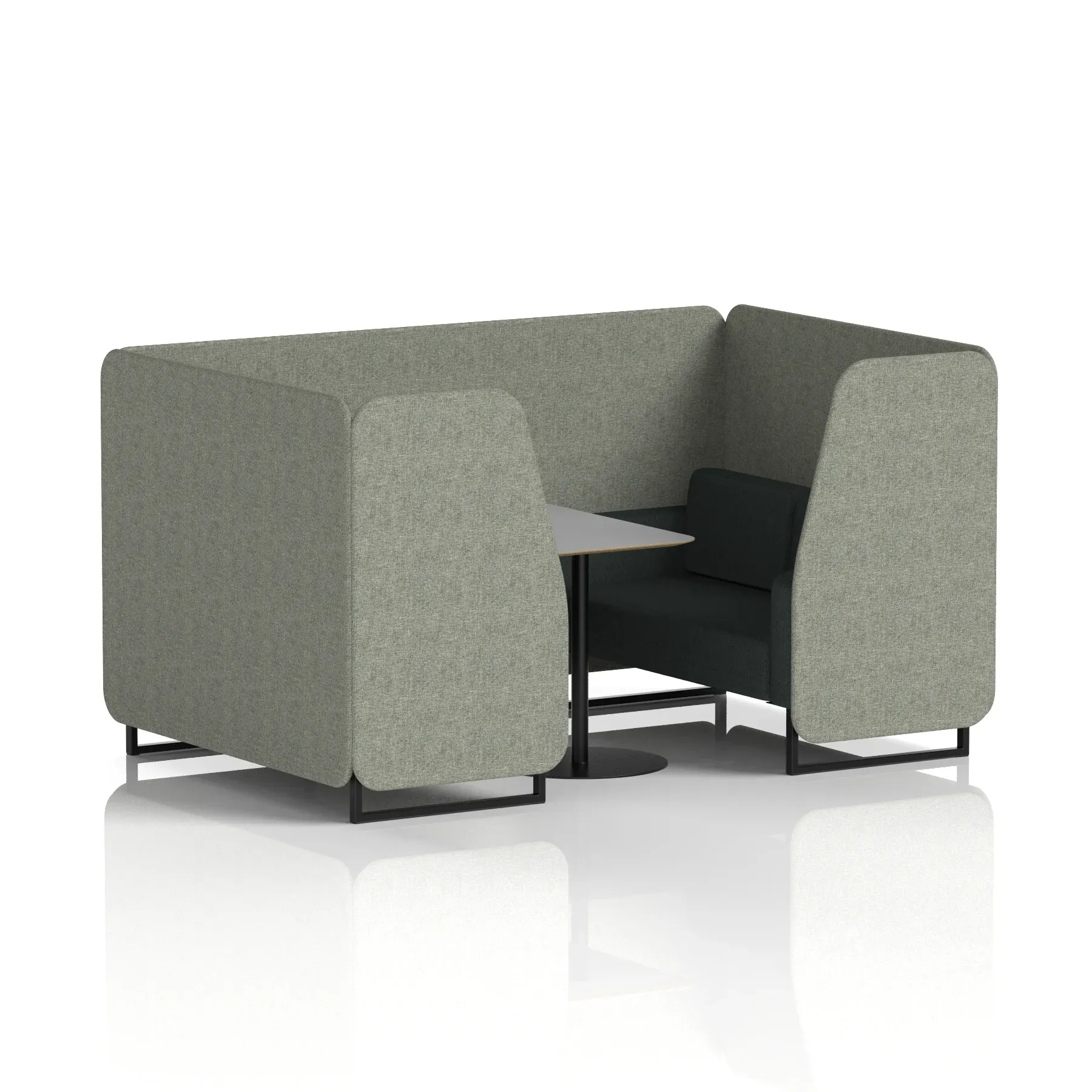 Brixworth Booth With Grey Table In Two Tone