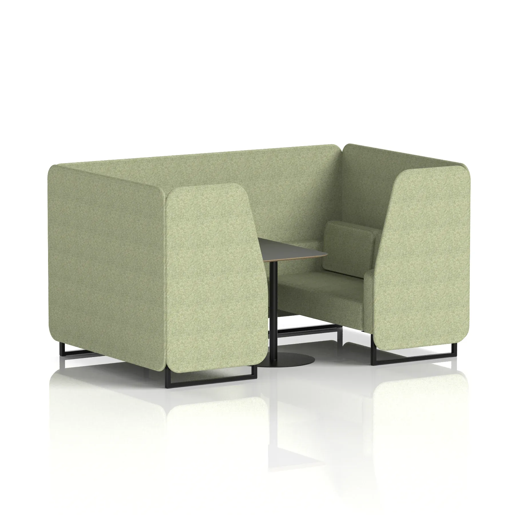 Brixworth Booth With Black Table In Single Tone