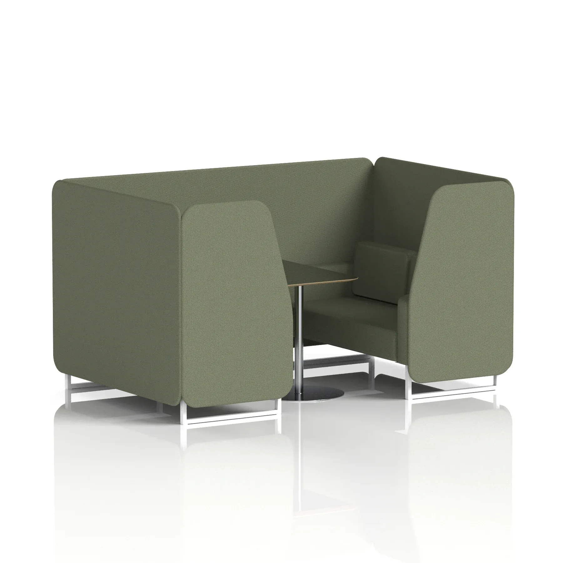 Brixworth Booth With Black Table In Single Tone