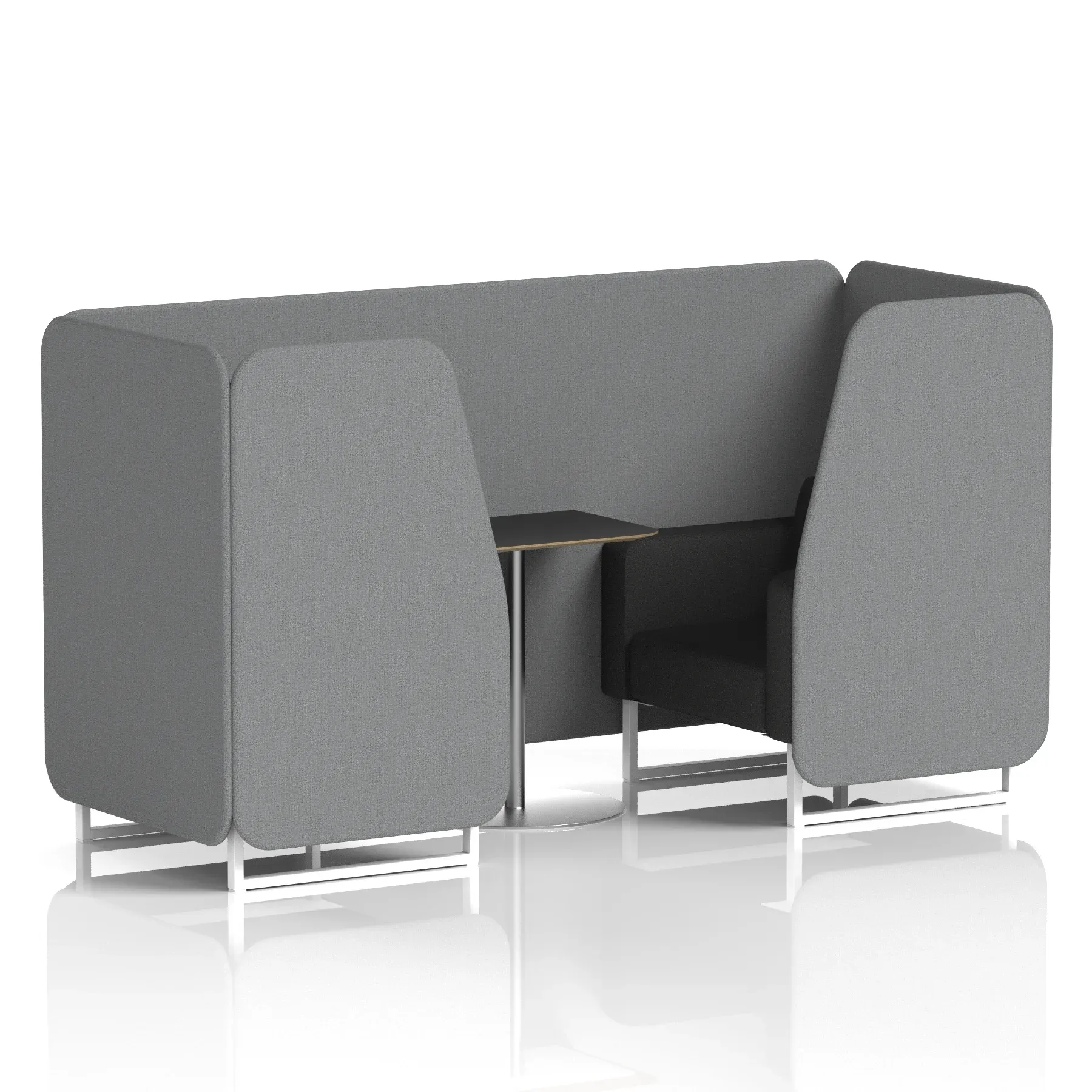 Brixworth Booth With Black Table In Two Tone
