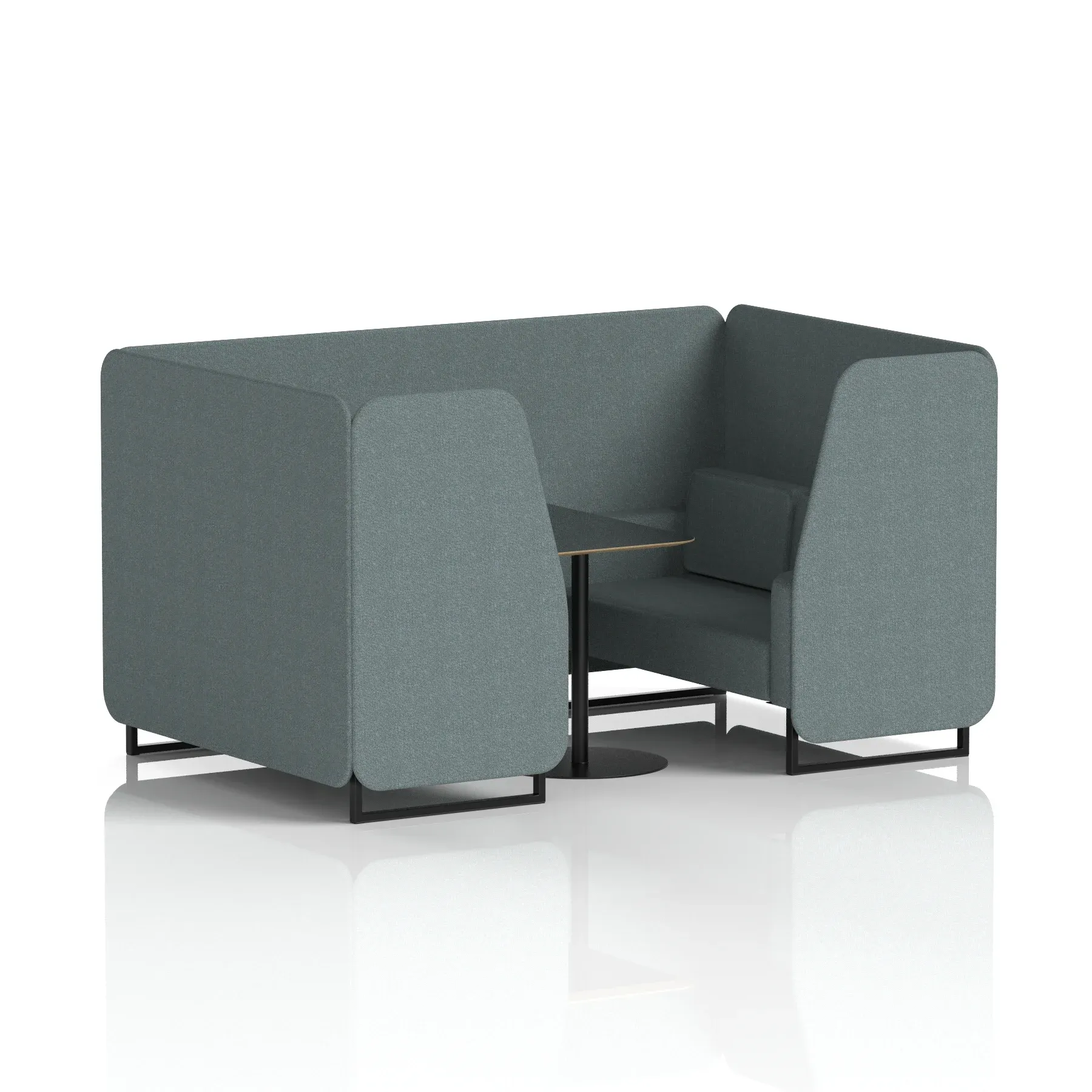 Brixworth Booth With Black Table In Single Tone
