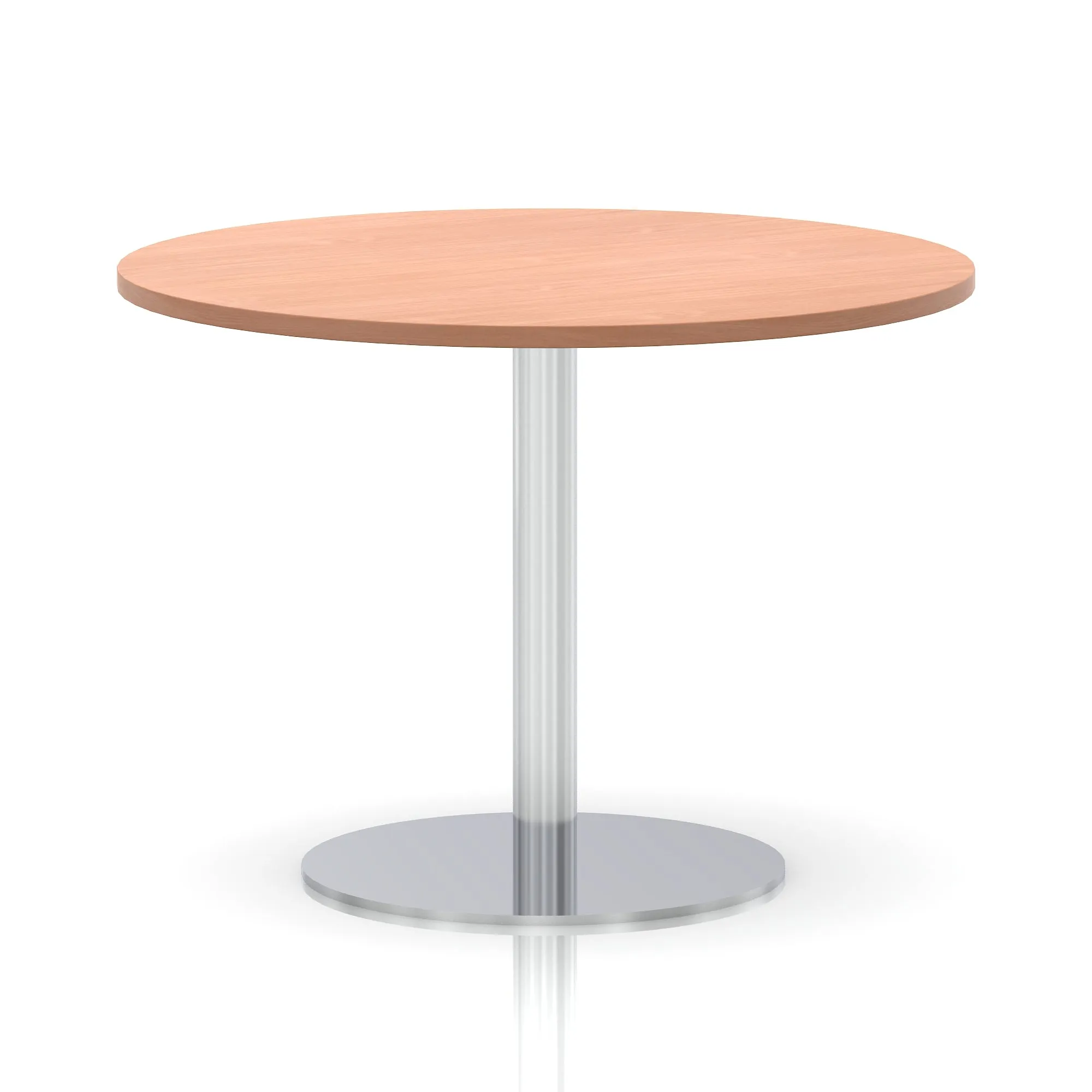 EE - Italia Round Poseur Table Silver Leg