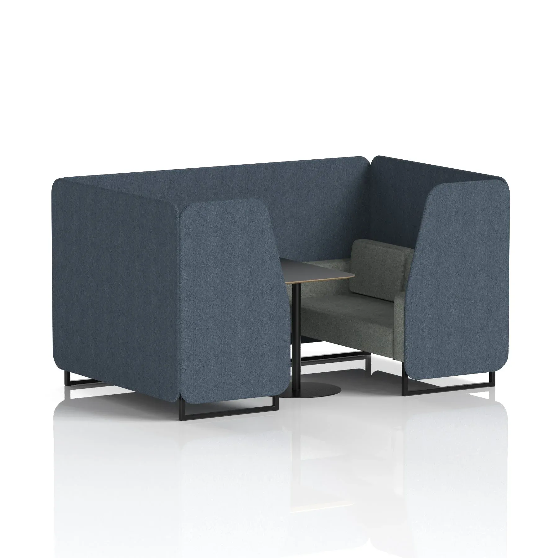 EE - Brixworth Booth With Black Table In Two Tone