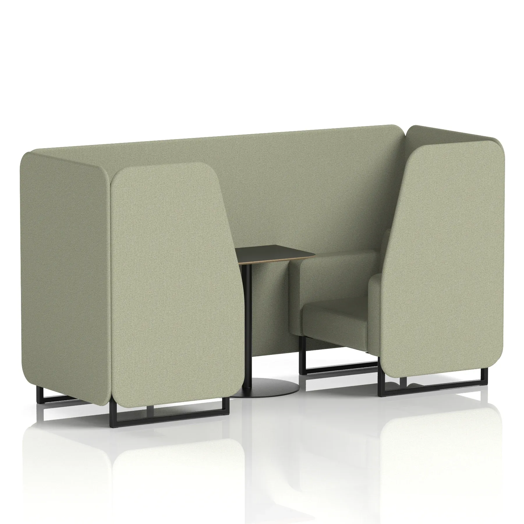 Brixworth Booth With Black Table In Single Tone