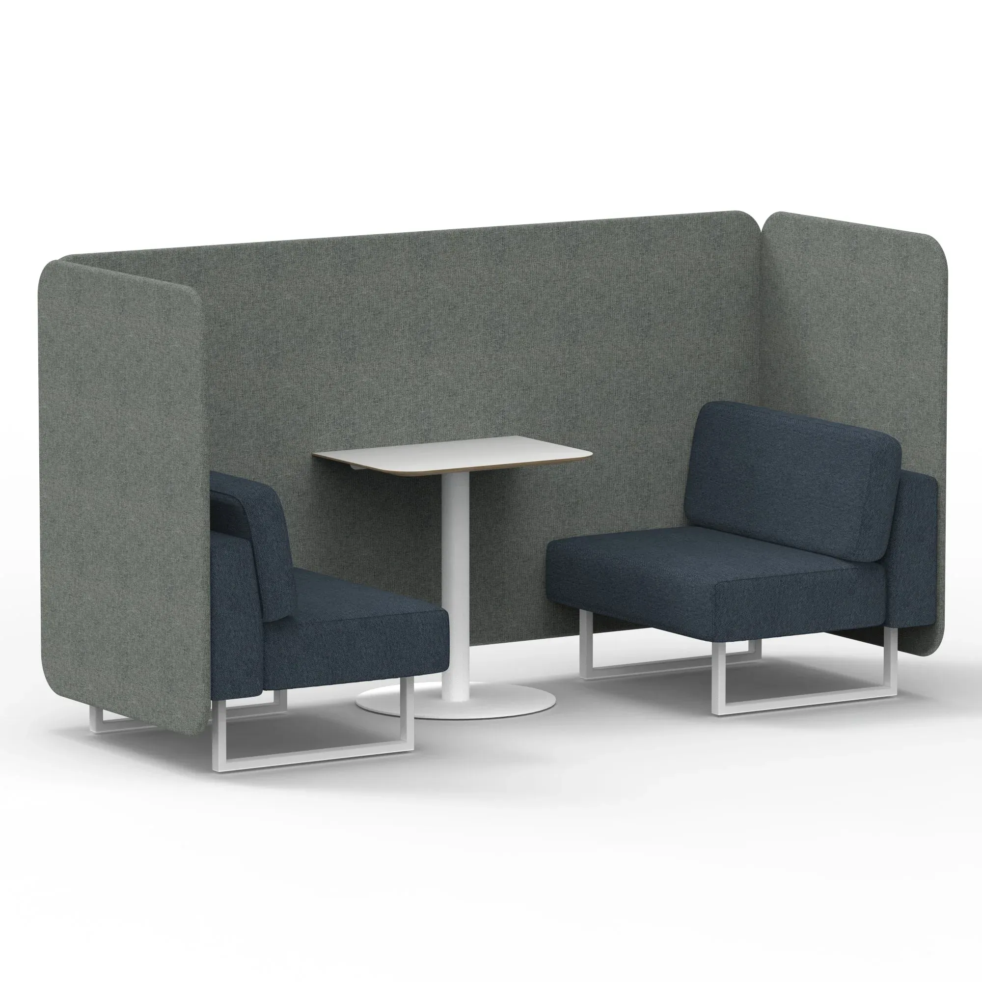 Brixworth Bench Booth With White Table In Two Tone