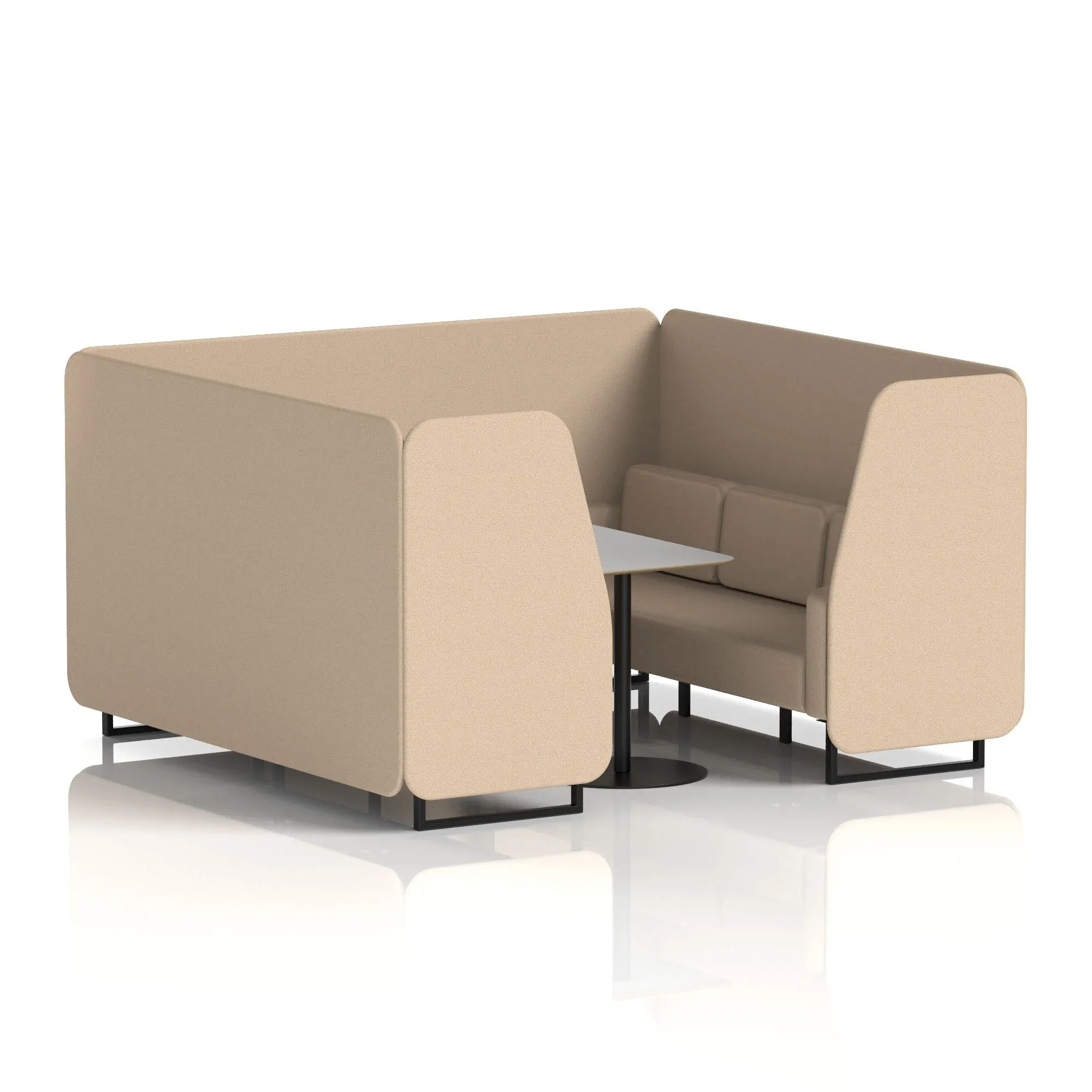 Brixworth Booth With Grey Table In Single Tone