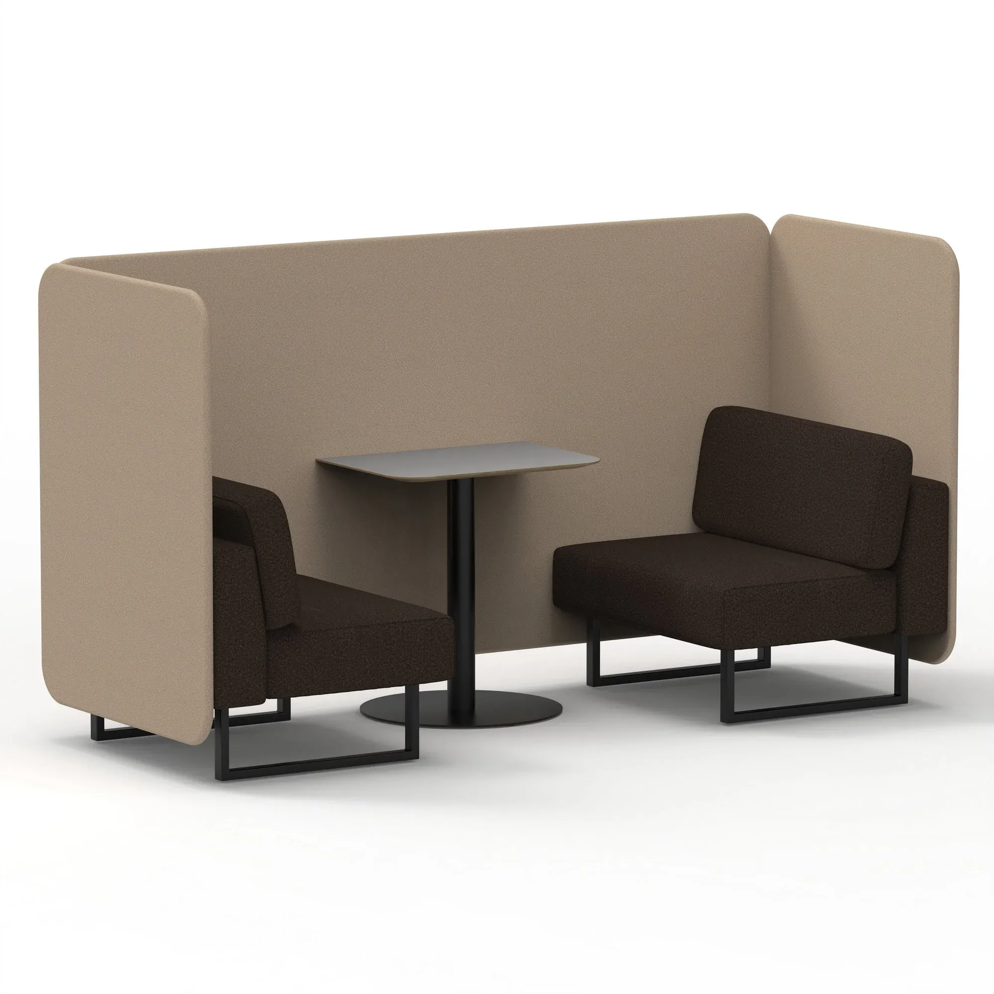 Brixworth Bench Booth With Grey Table In Two Tone