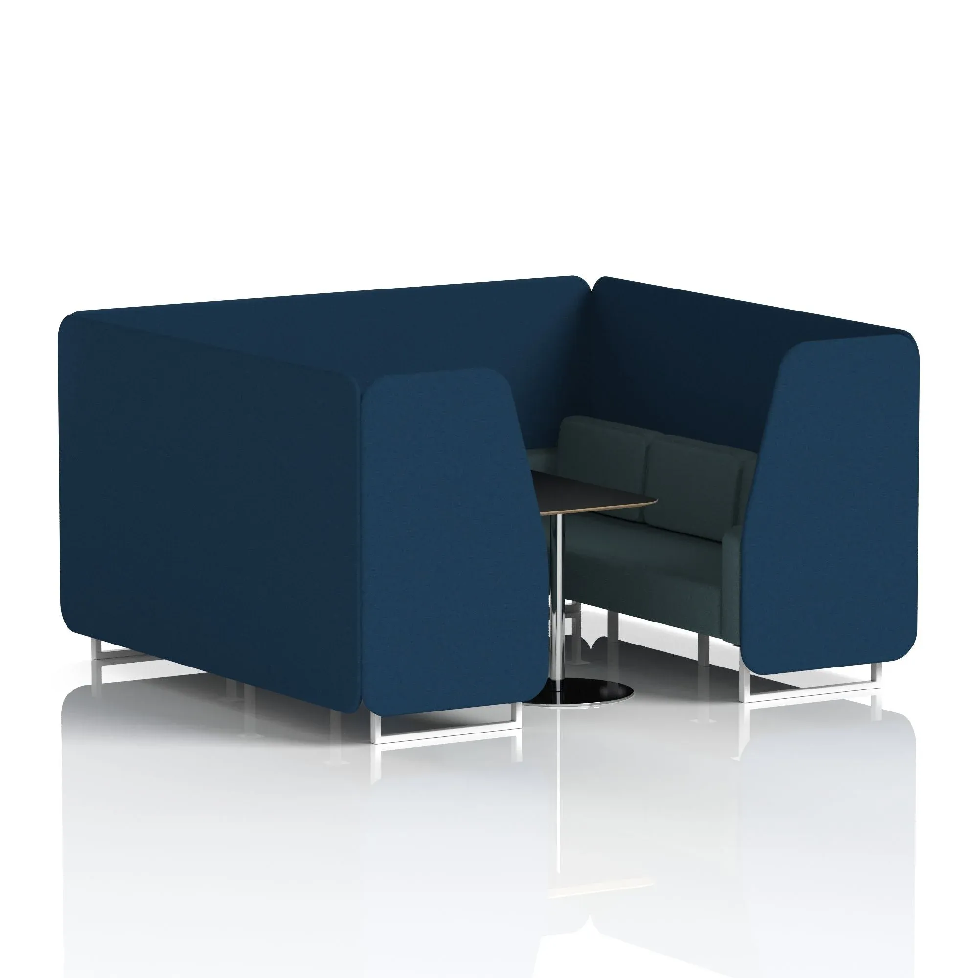 Brixworth Booth With Black Table In Two Tone