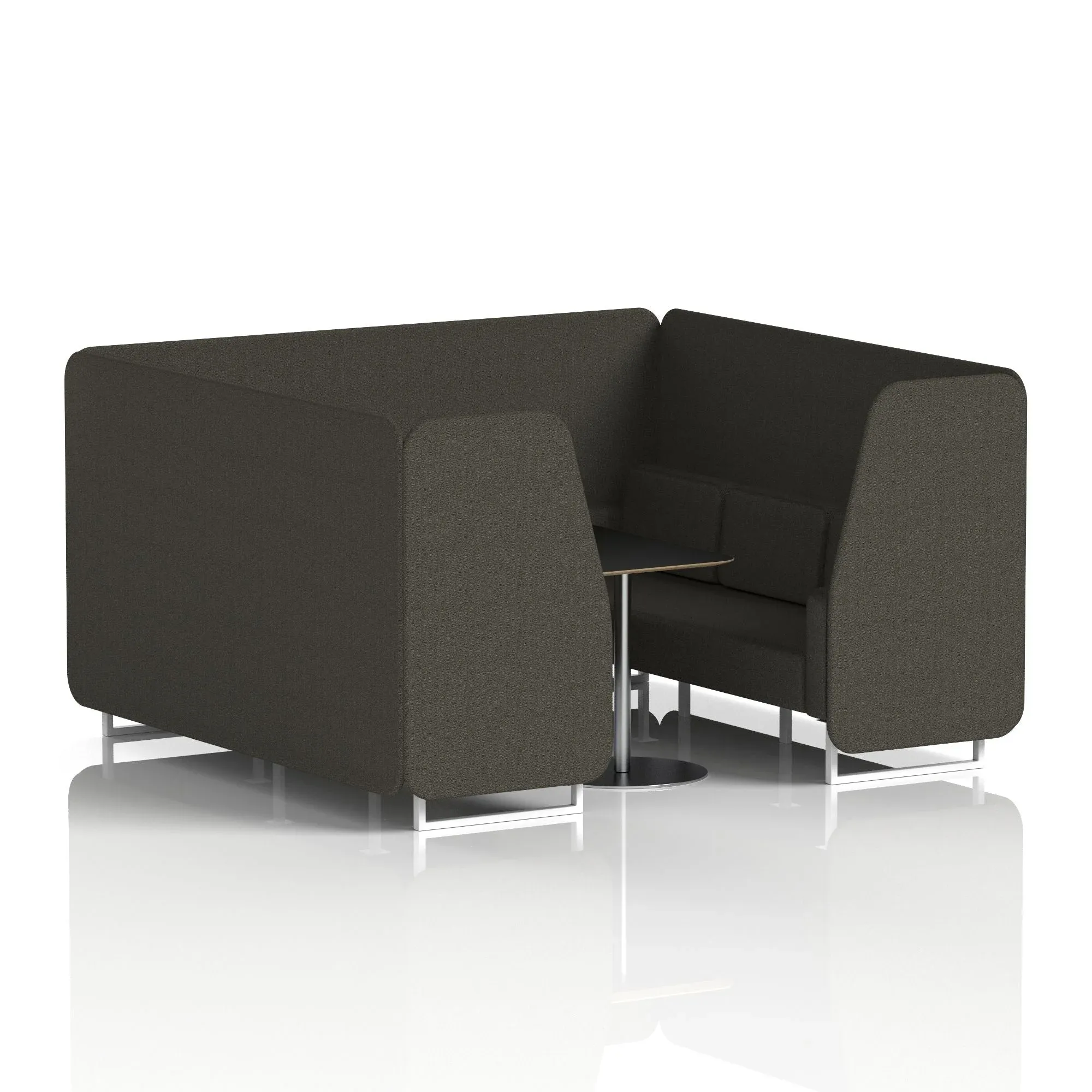 Brixworth Booth With Black Table In Single Tone
