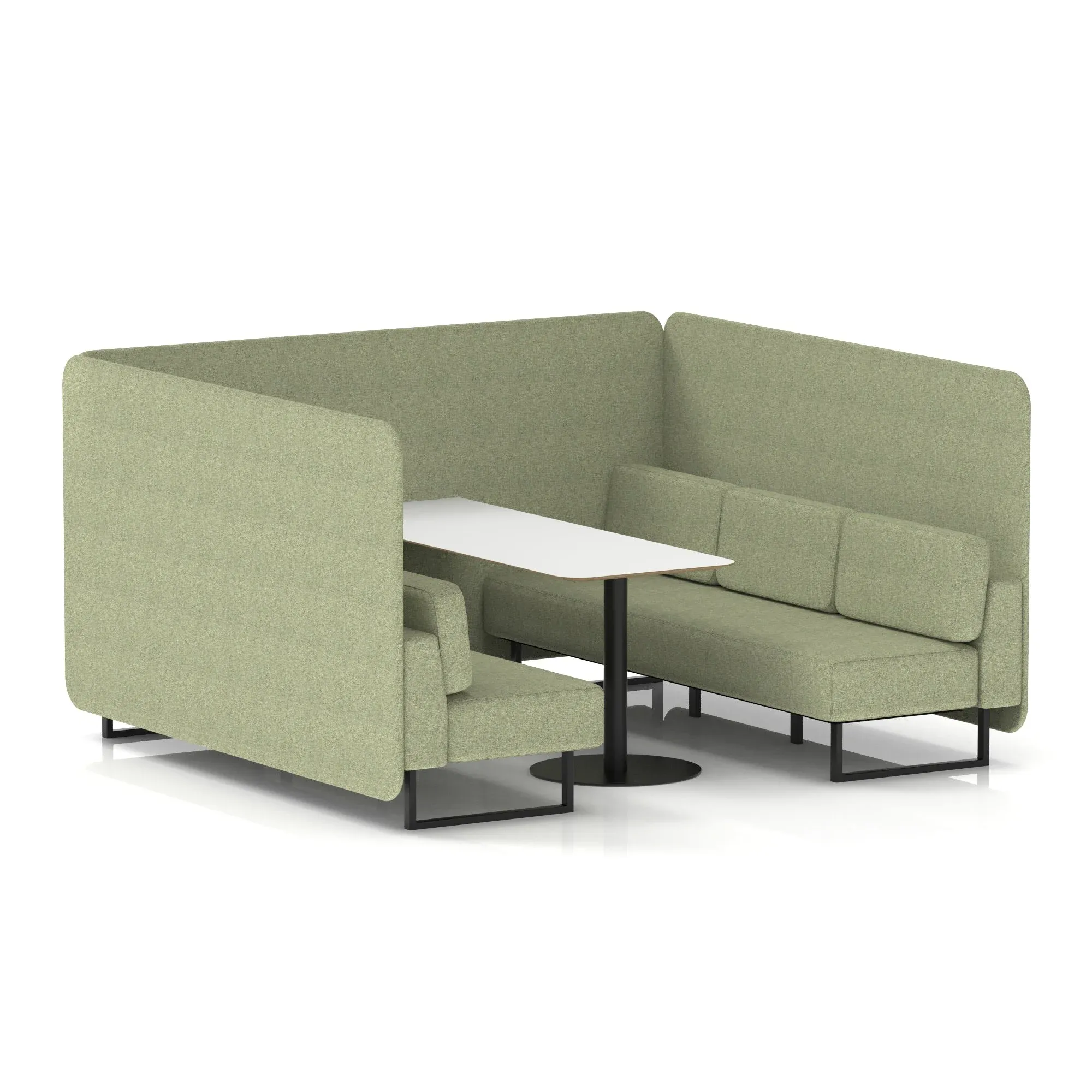 EE - Brixworth Bench Booth With White Table In Single Tone