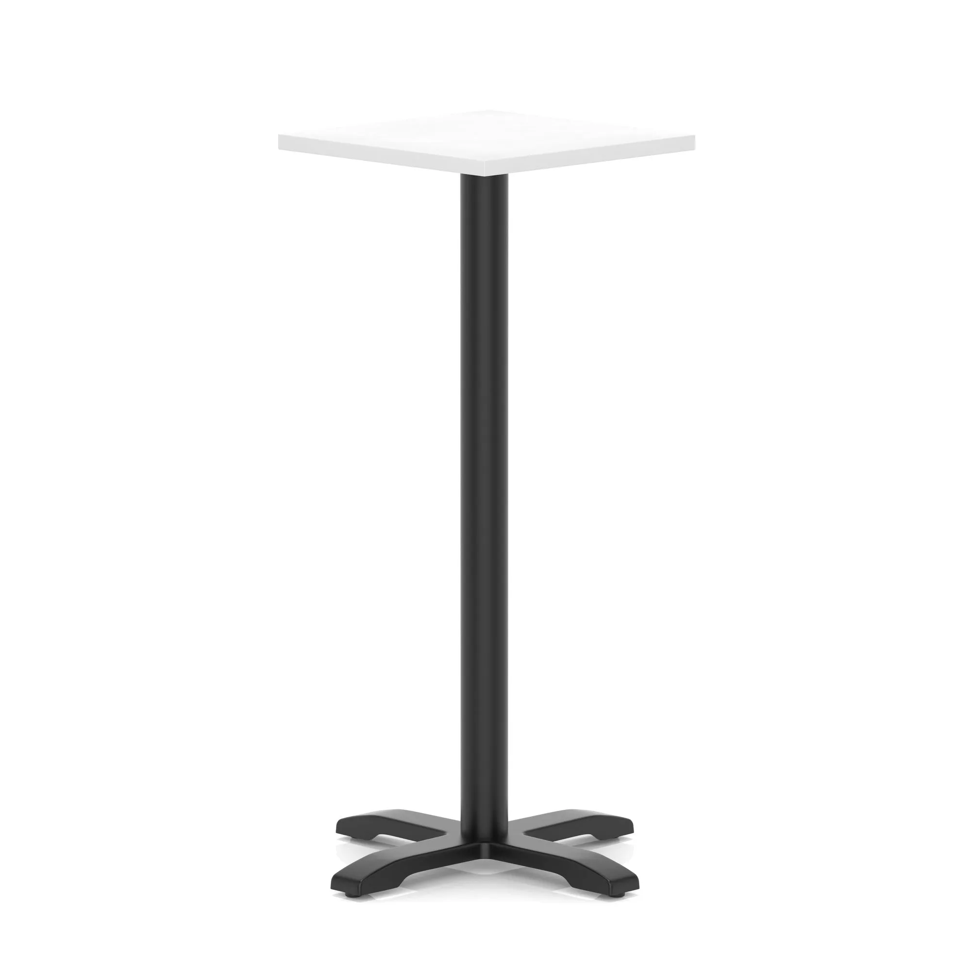 EE - Italia Square Poseur Table With Cross Base Black Leg