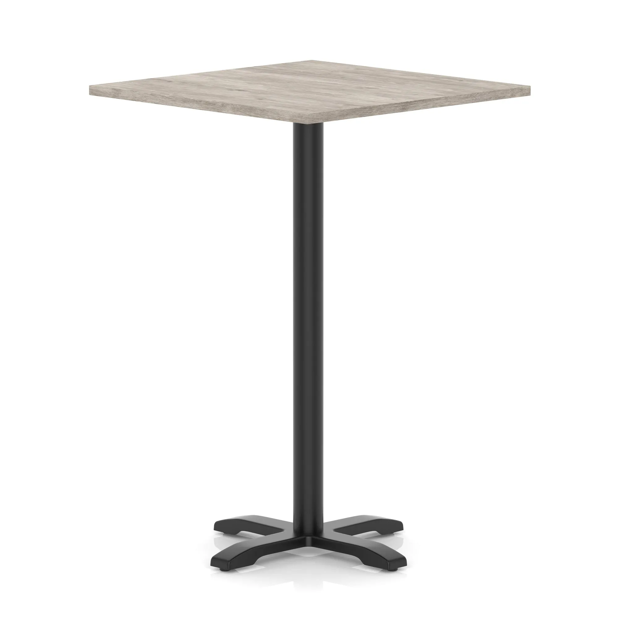 EE - Italia Square Poseur Table With Cross Base Black Leg