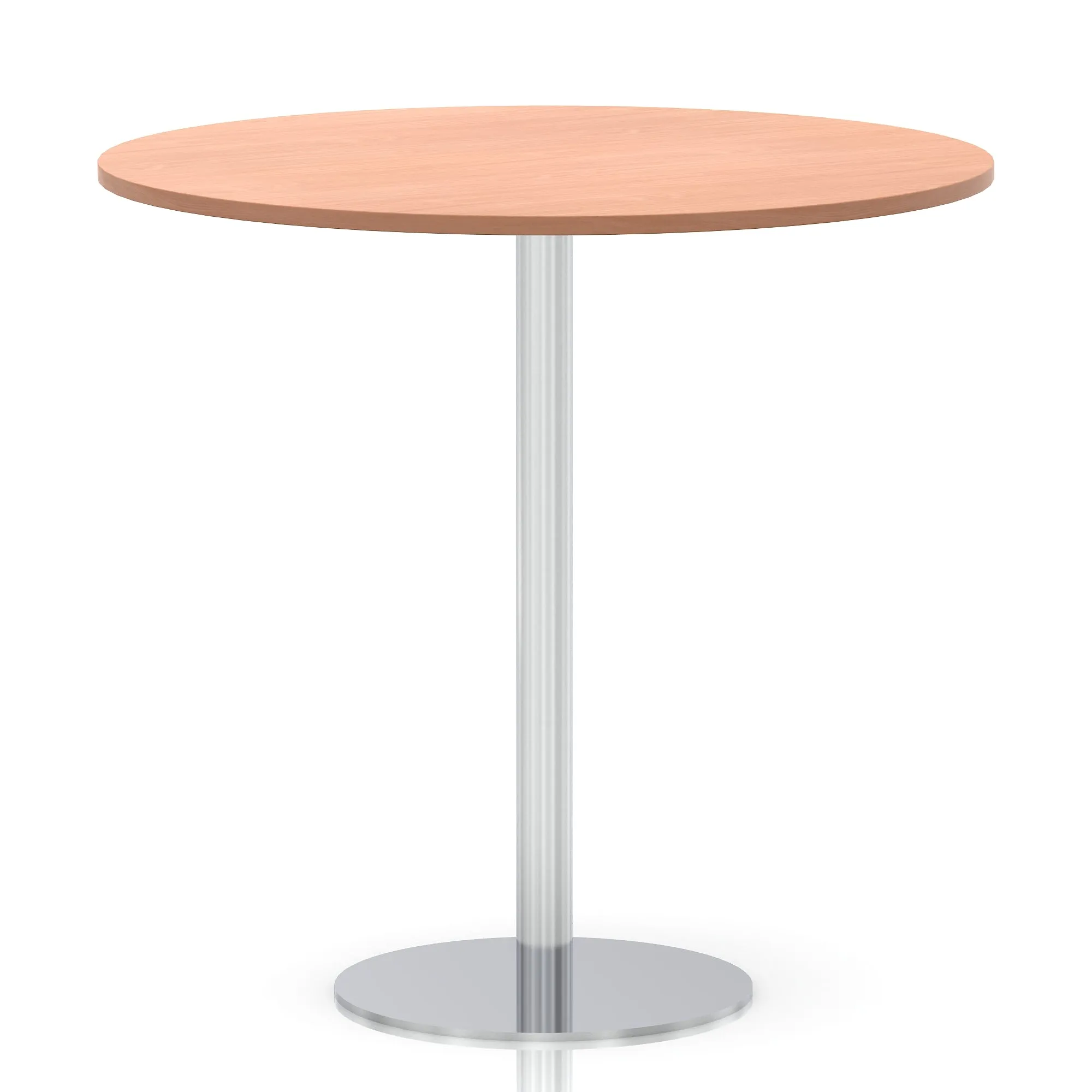 Italia Round Poseur Table Silver Leg