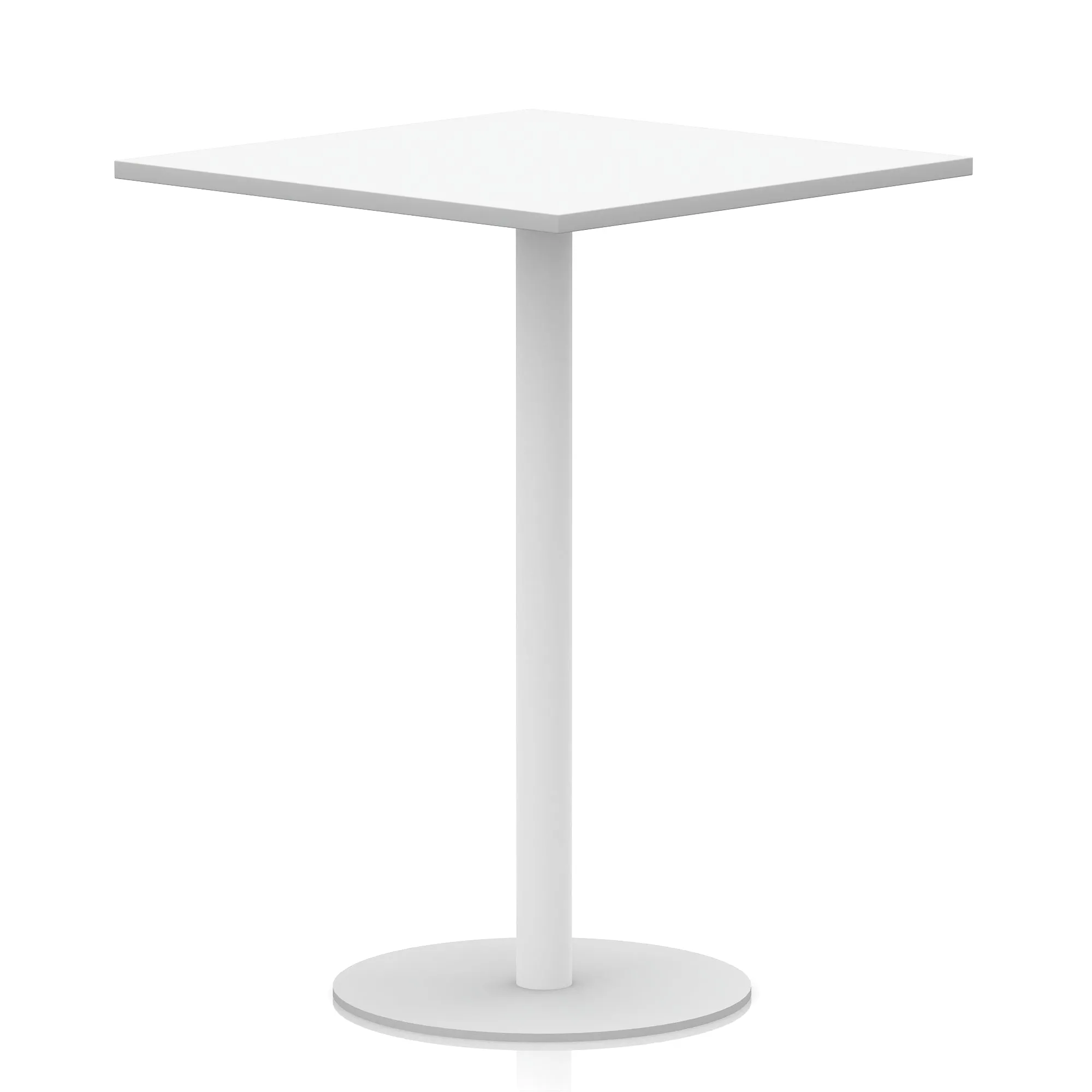 Italia Square Poseur Table White Leg