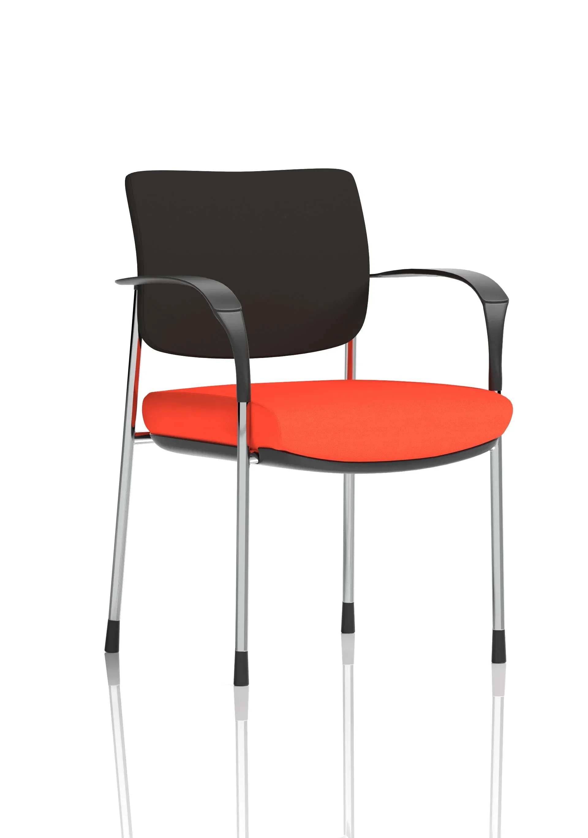 Brunswick Deluxe Medium Back Stacking Visitor Office Chair with Arms